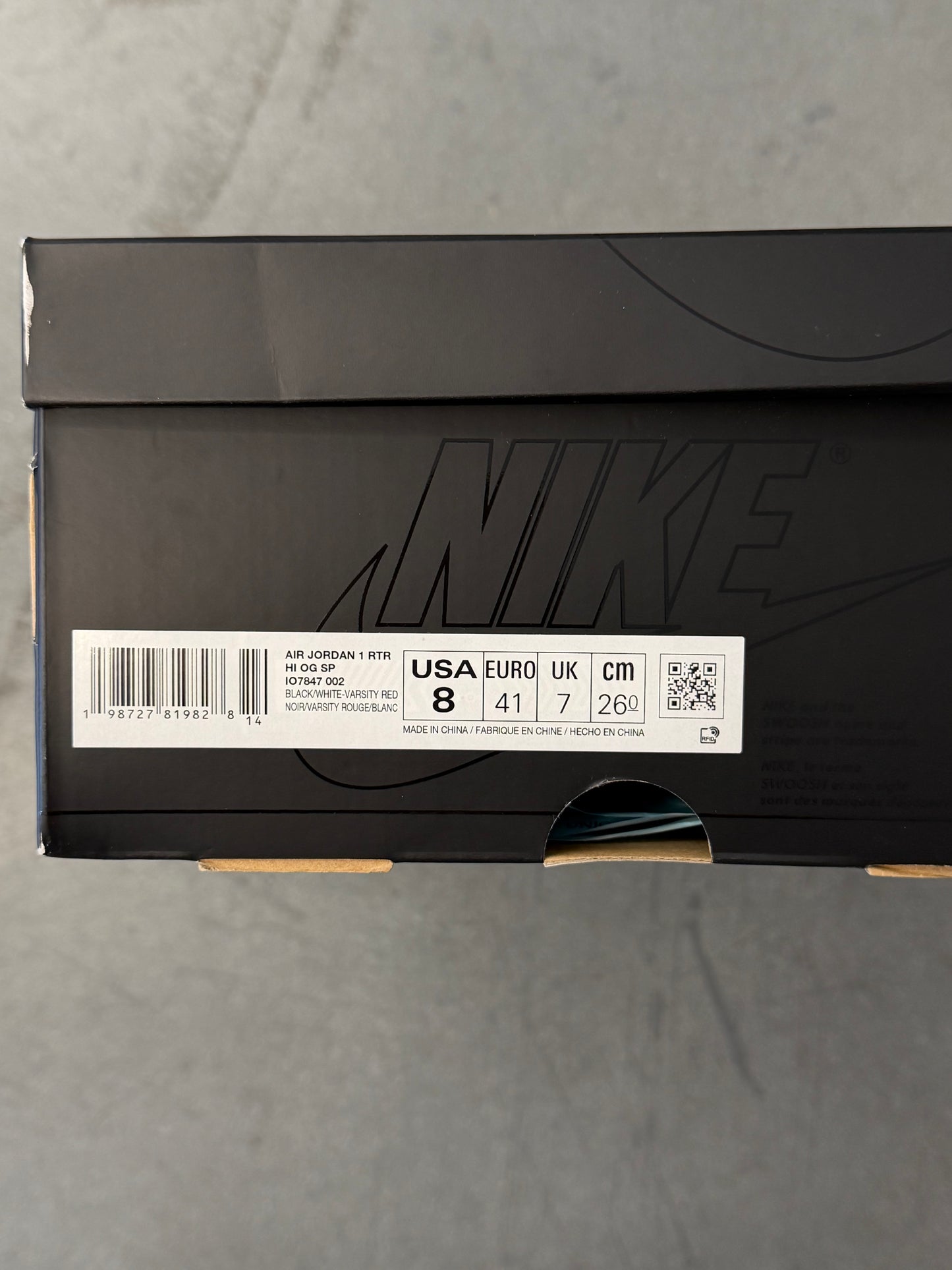 2026 JORDAN 1 RETRO HIGH OG SP FRAGMENT X UNION LA VARSITY RED SPORT ROYAL (W/BOX)
