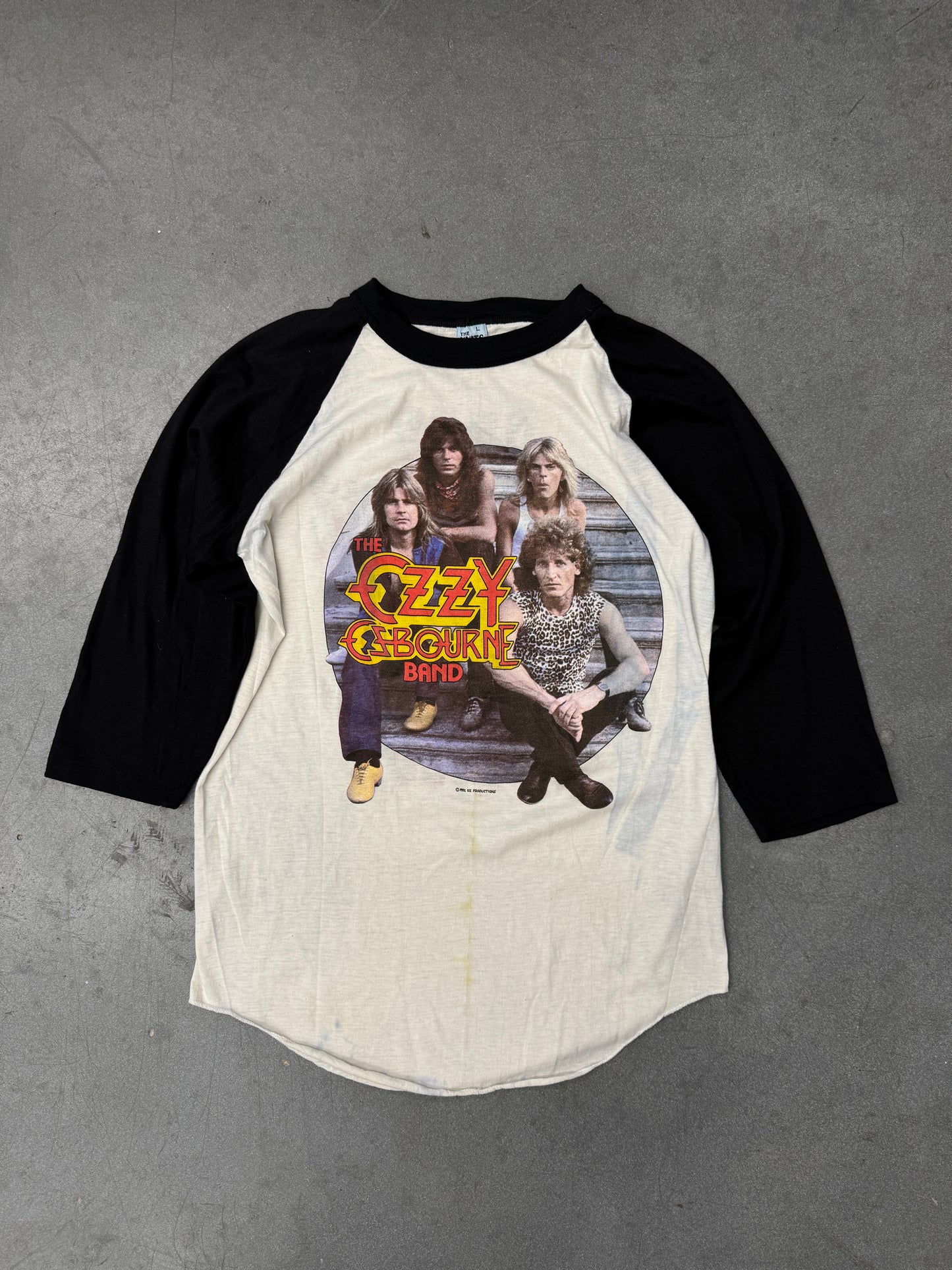 1982 THE OZZY OZBOURNE BAND TOUR RAGLAN TEE (THE KNITS TAG)