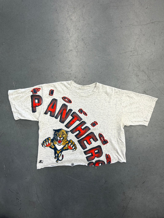 1993 FLORIDA PANTHERS ARCH-SPELLOUT CROPPED TEE (PULLED TAG)