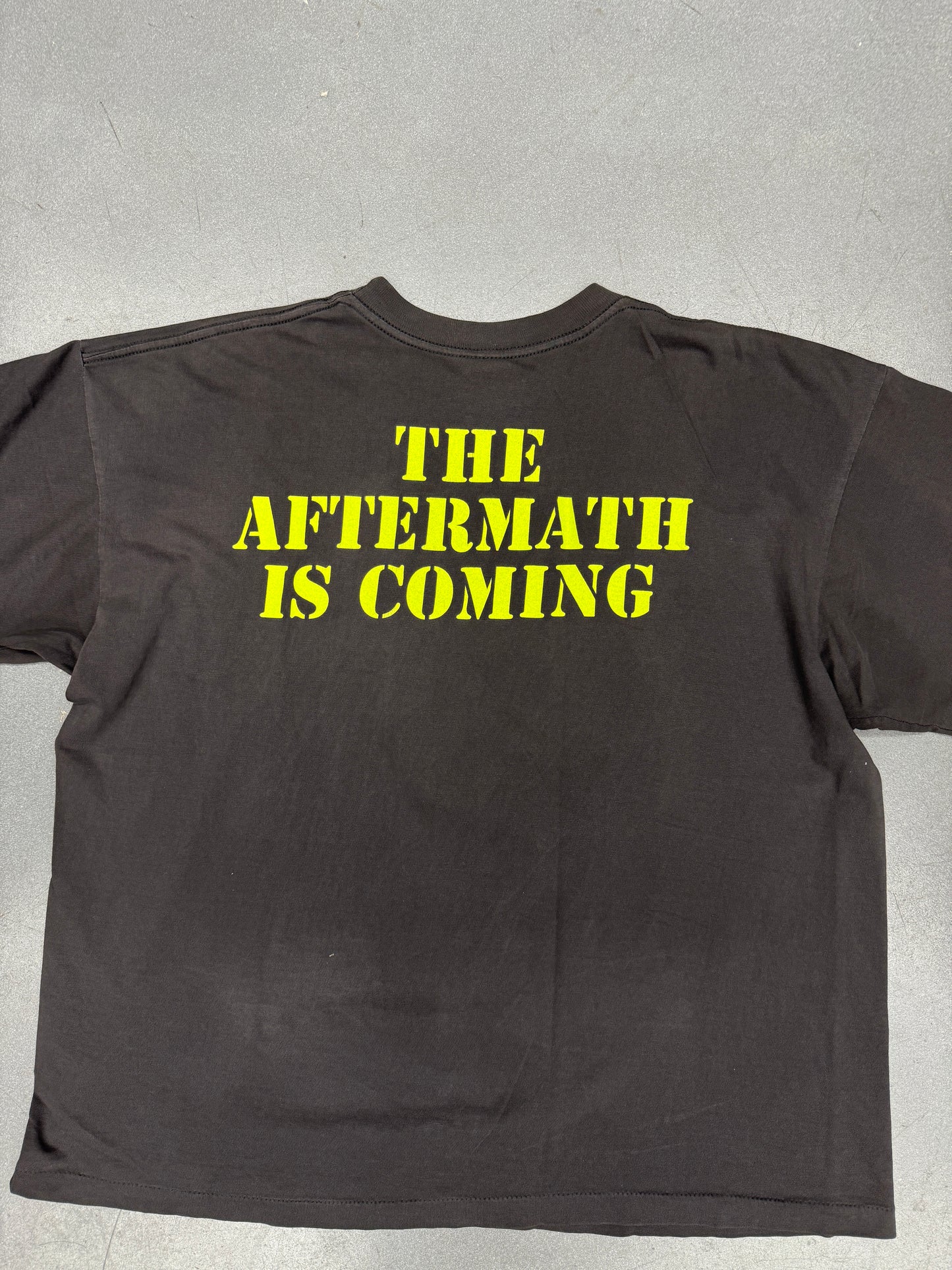 90’S DR. DRE “THE AFTERMATH IS COMING” PUSHEAD TEE (POLYGRAM TAG)