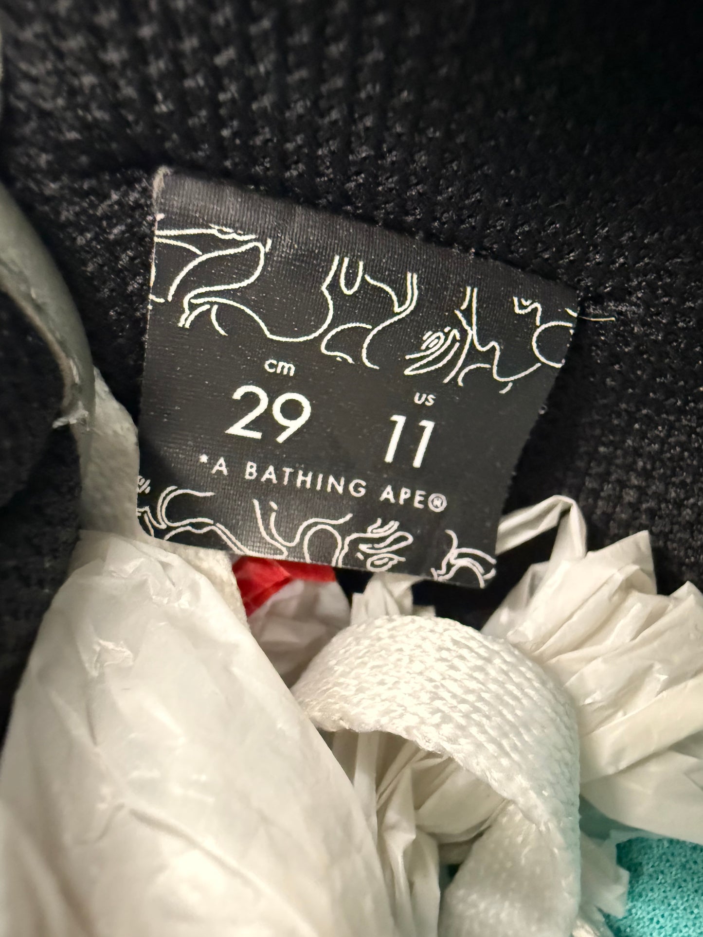 2022 SIZE 11 A BATHING APE BAPE SK8 STA - GREY TURQUOISE (PRE-OWNED NO BOX)