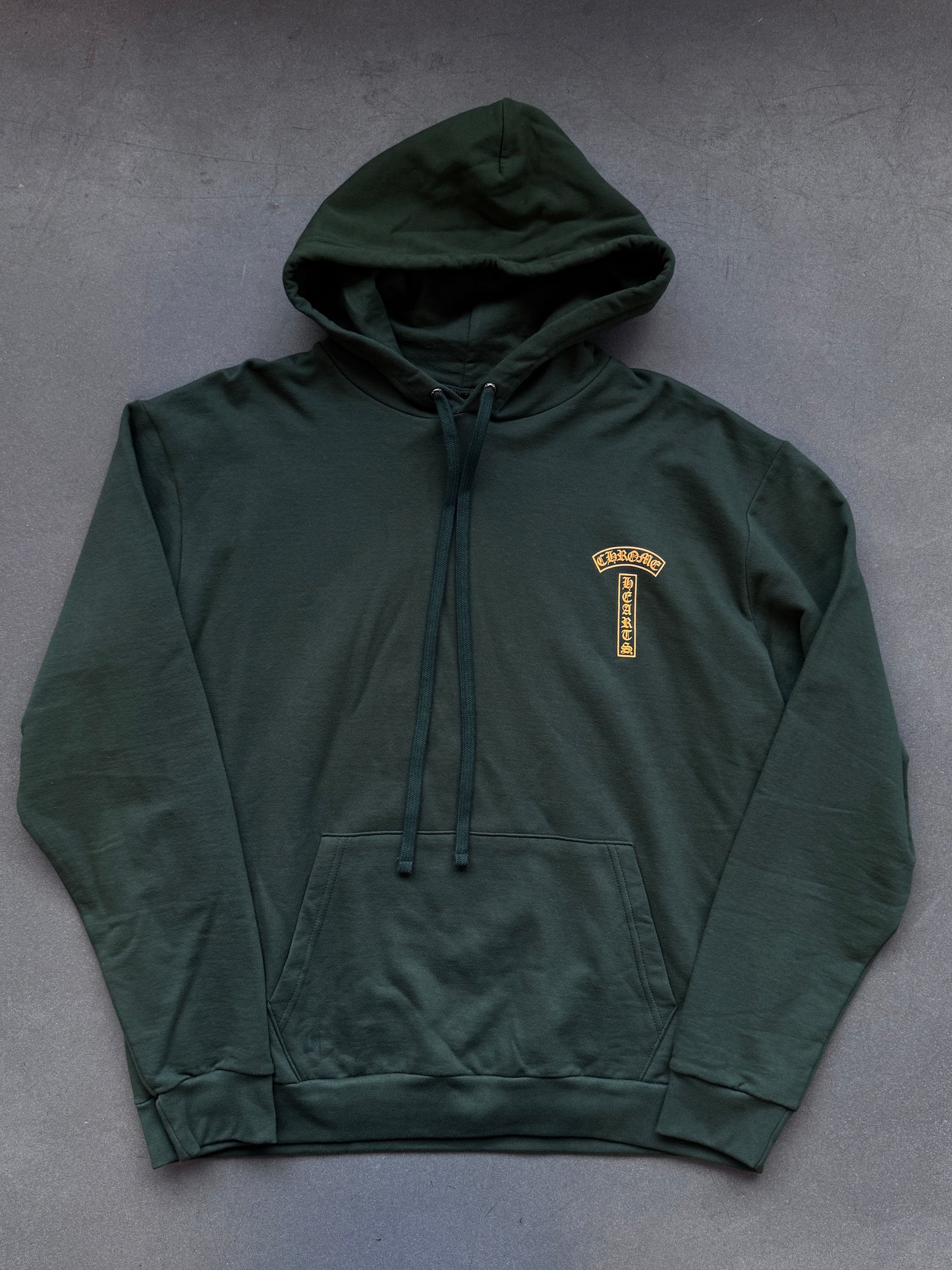CHROME HEARTS ONLINE EXCLUSIVE 'GREEN ORANGE' PULLOVER HOODIE (NEW) (L)