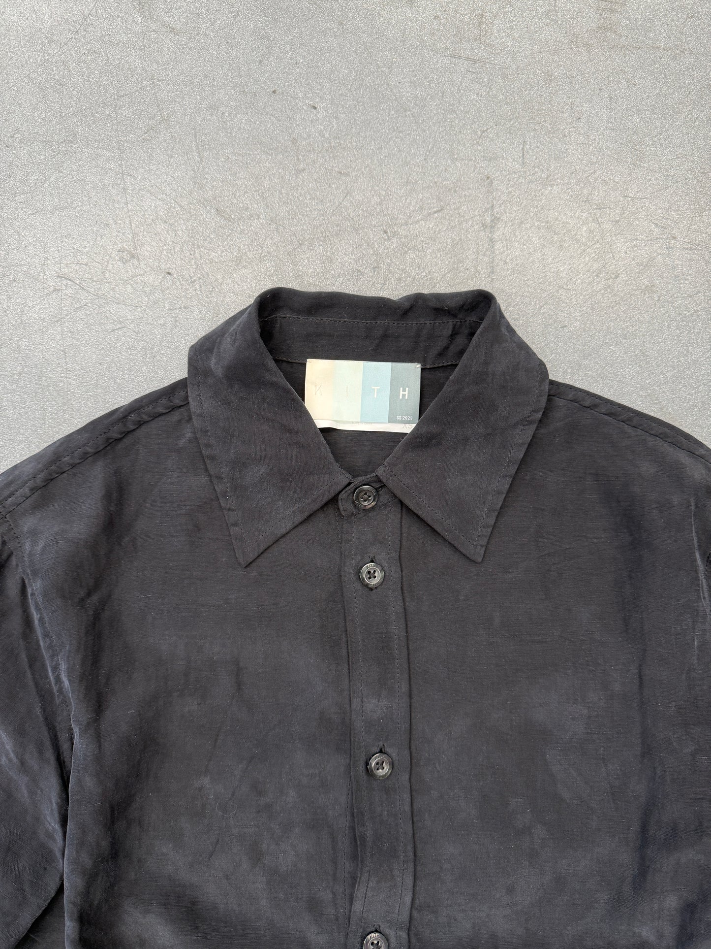 SS23 KITH CUPRO LONG SLEEVE BUTTON UP SHIRT