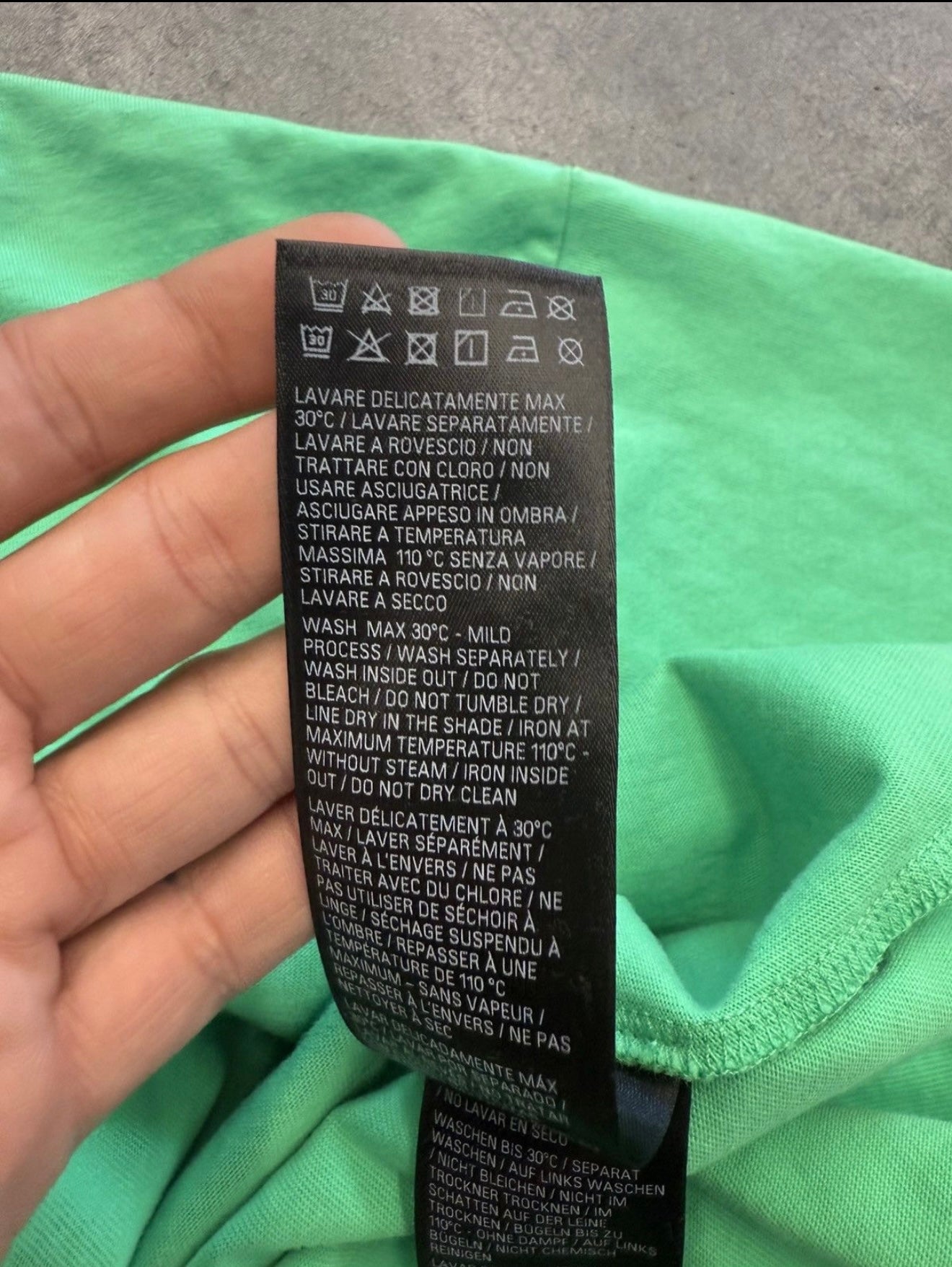 BALENCIAGA POLITICAL CAMPAIGN EMBROIDERED TEE EMERALD GREEN SMALL NWT