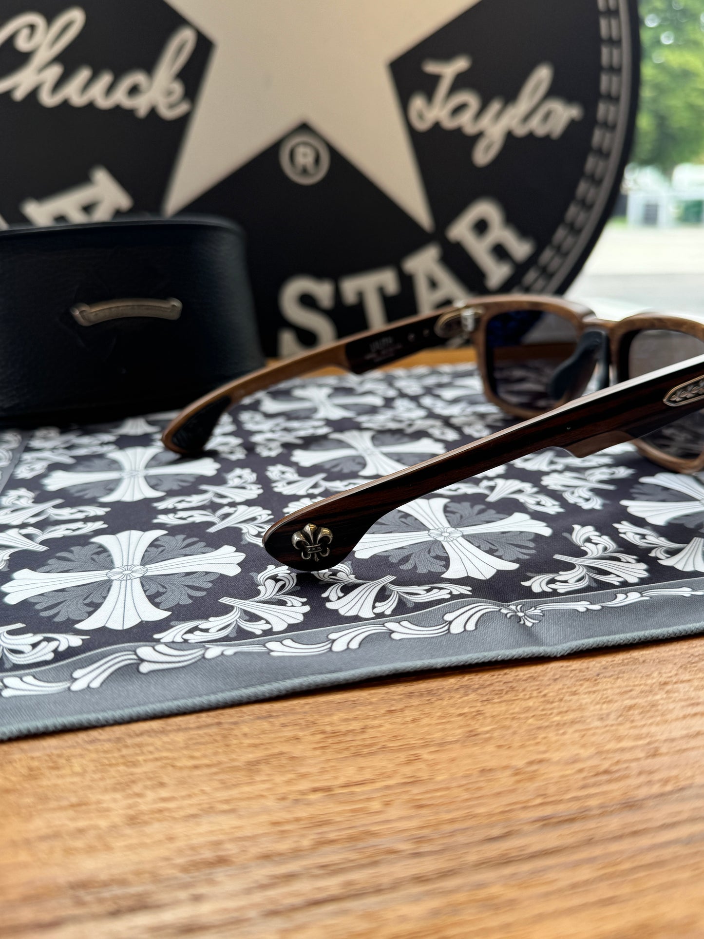 CHROME HEARTS LILITH WOODEN SUNGLASSES (WITH CASE)