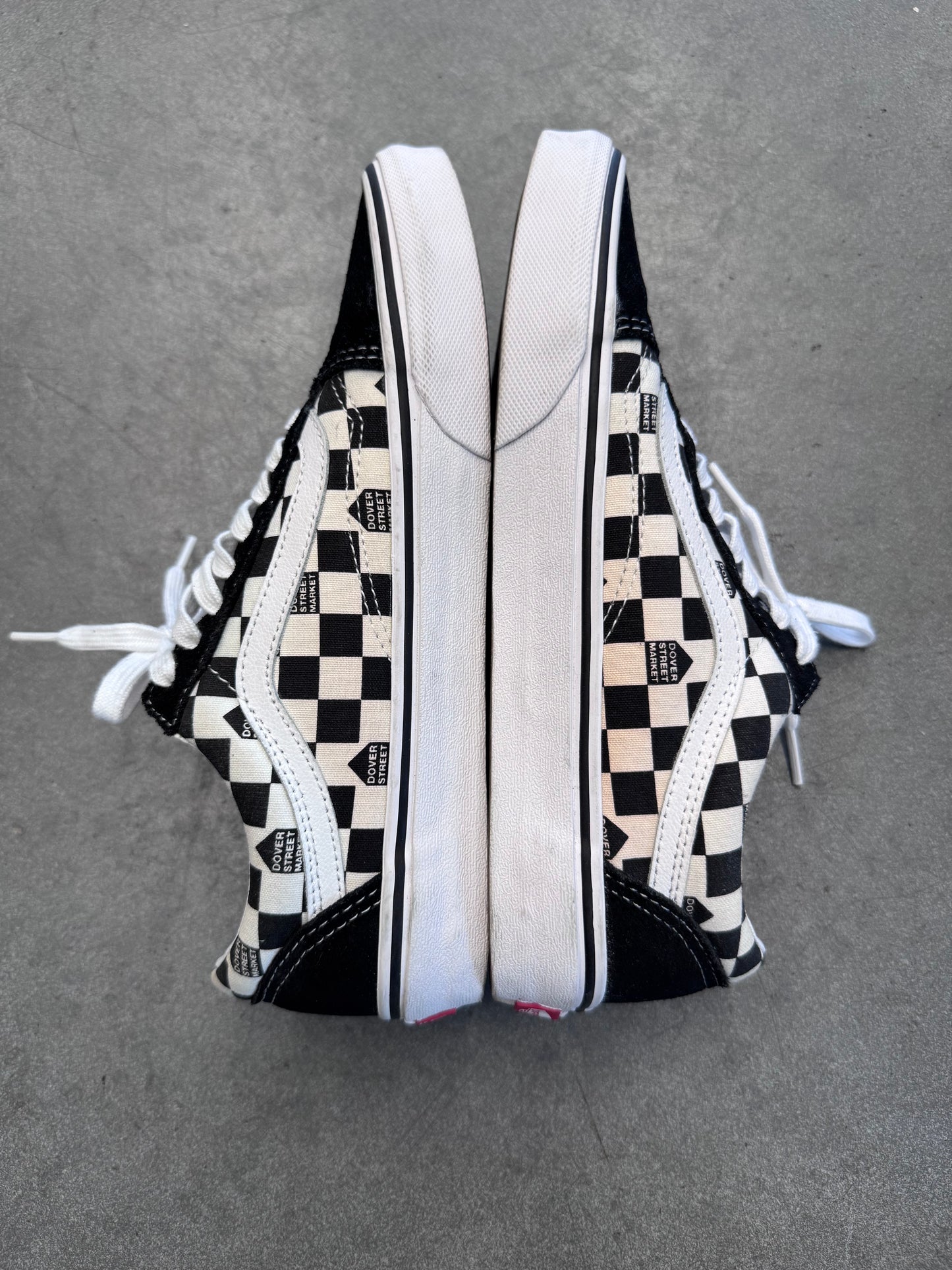 SIZE 8 VANS OLD SKOOL DSM CHECK DOVER STREET MARKET (PRE-OWNED NO NOX)