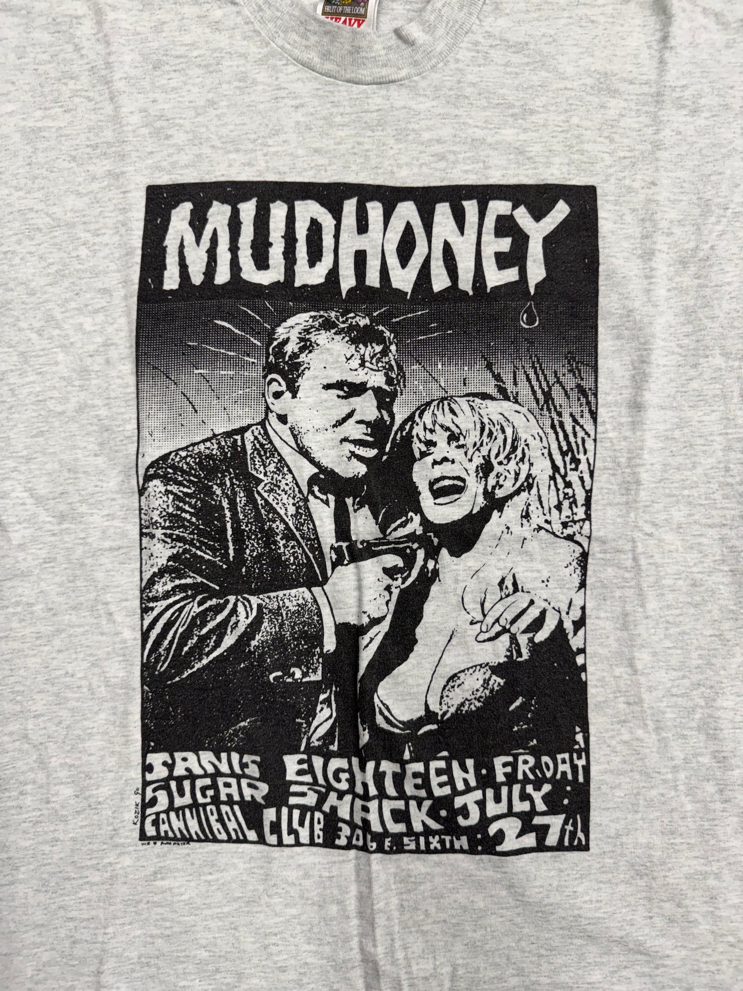 1990 MUDHONEY FRANK KOZIK CONCERT POSTER TEE (FOTL HEAVY TAG)