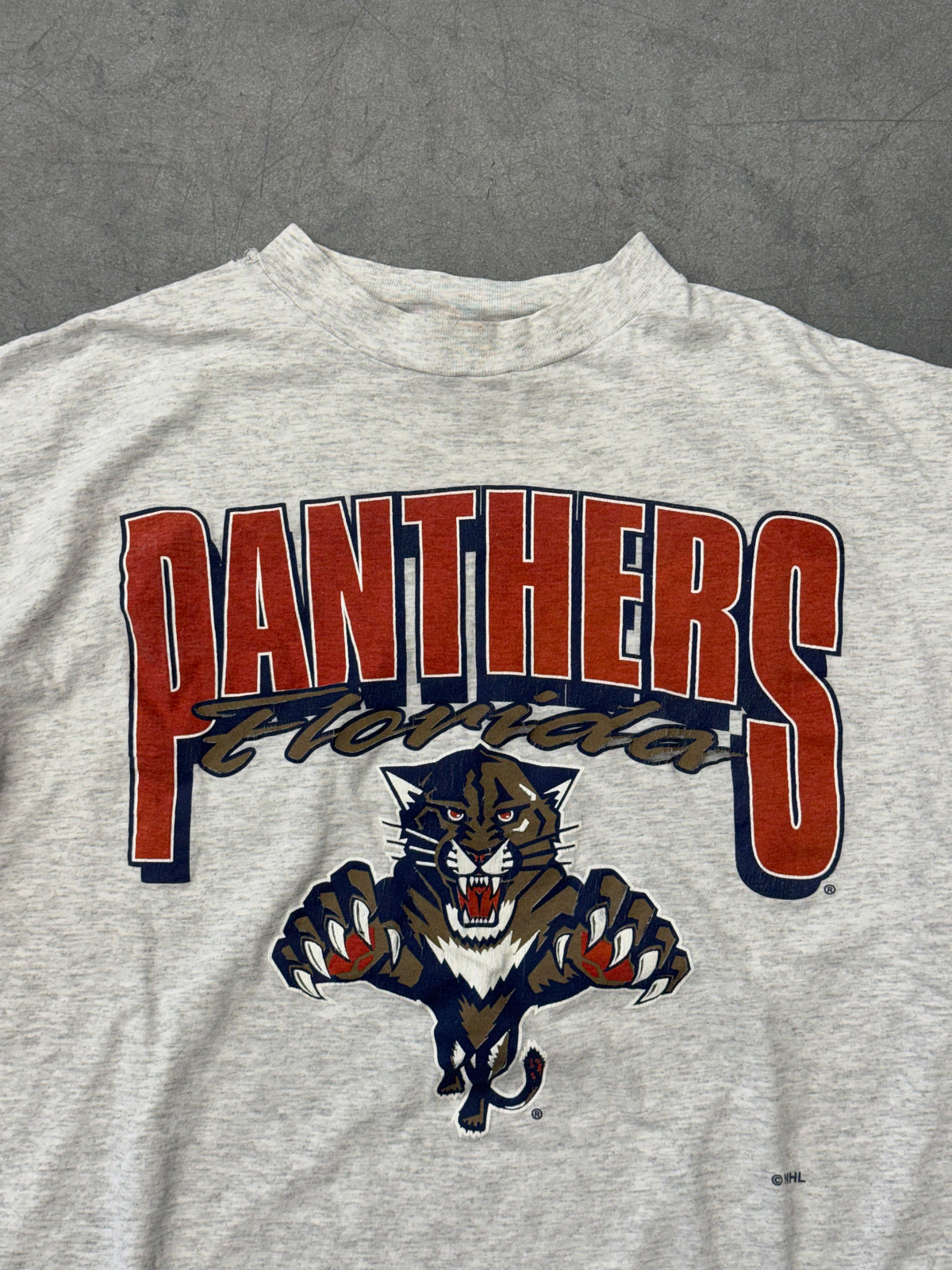 90S FLORIDA PANTHERS NHL LEAPING CAT TEE (LOGO 7 TAG)