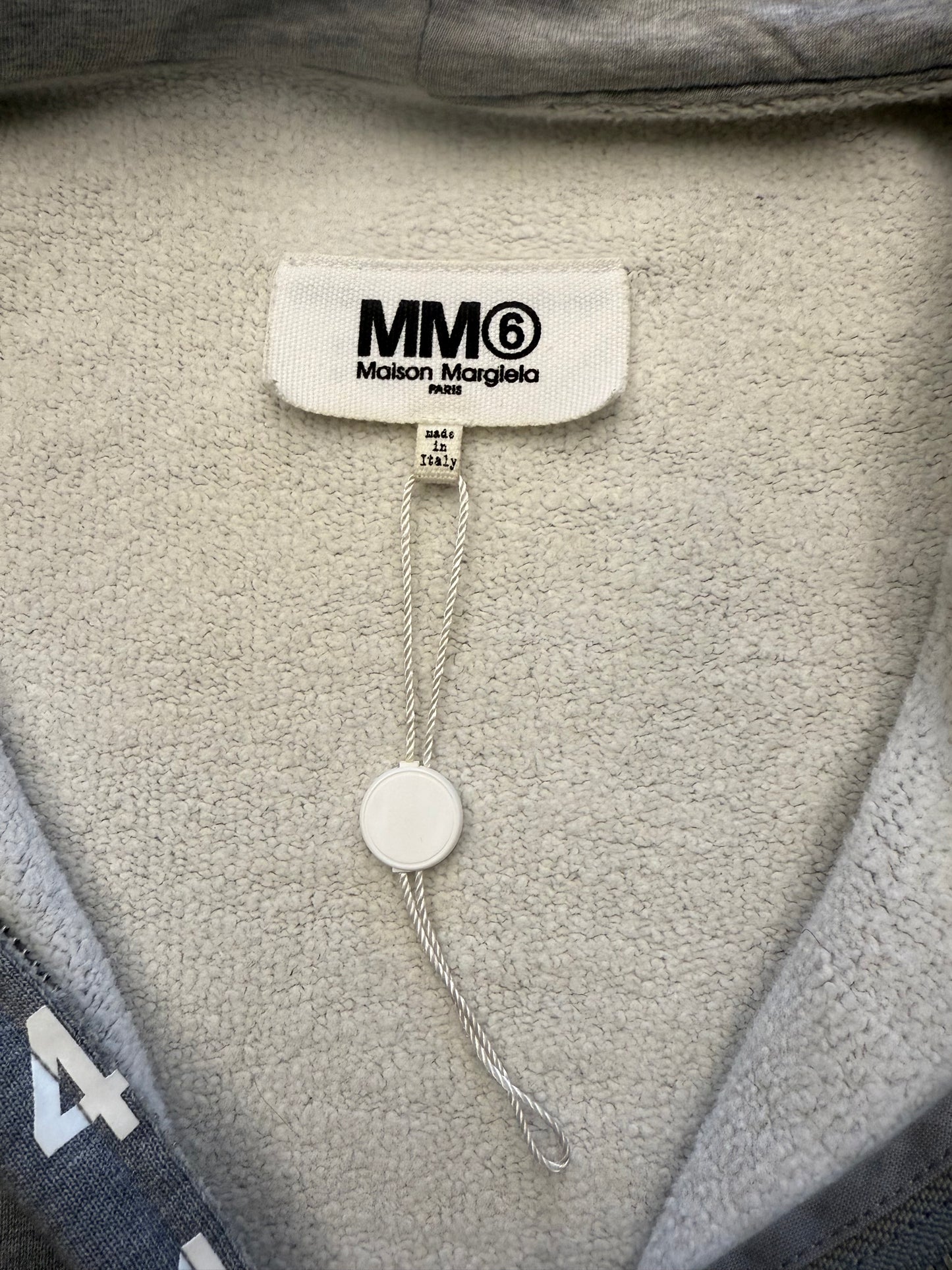 MM6 MAISON MARGIELA HALF-ZIP HOODIE - GREY (SMALL)