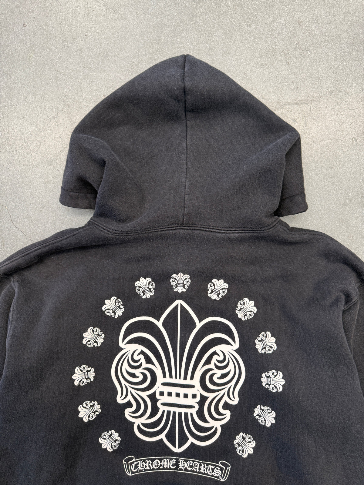 CHROME HEARTS FLEUR DE LIS FUCK YOU THERMAL ZIP UP HOODIE