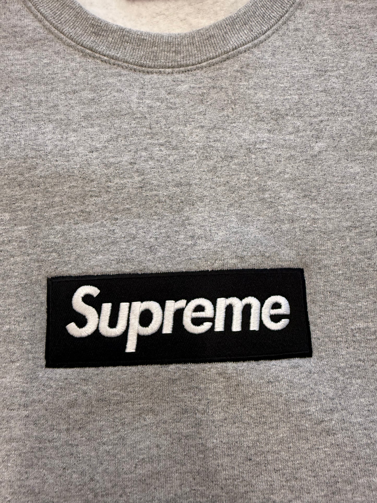 FW22 SUPREME BOX LOGO CREWNECK - GRAY (2XL)