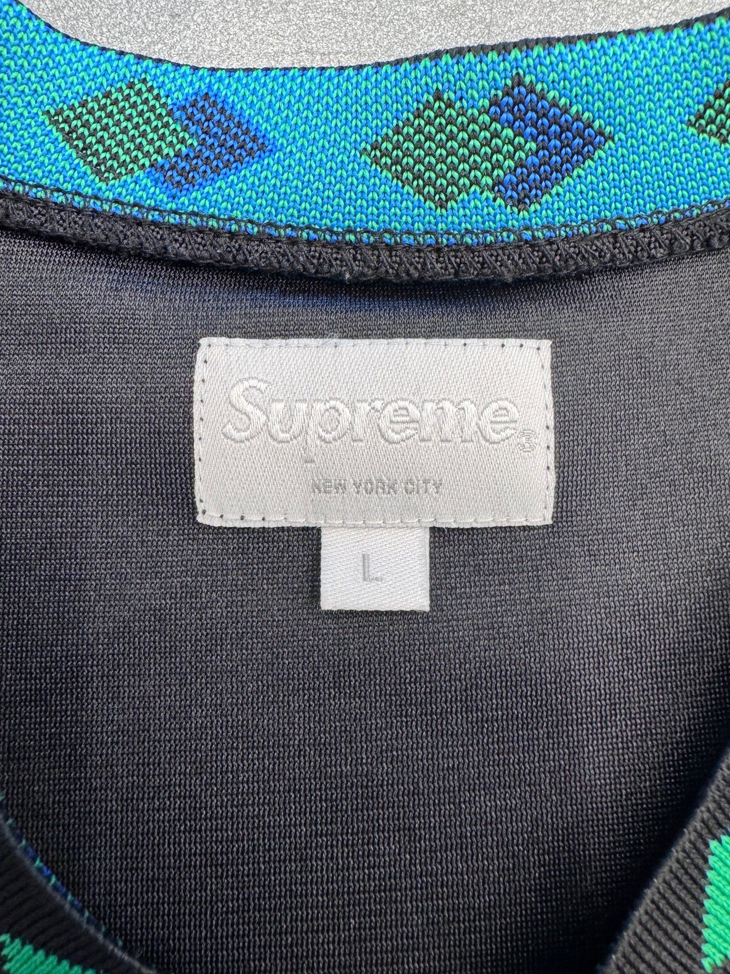 FW13 SUPREME DIAMOND RIB FRIEND OR FOE FOOTBALL JERSEY BLACK