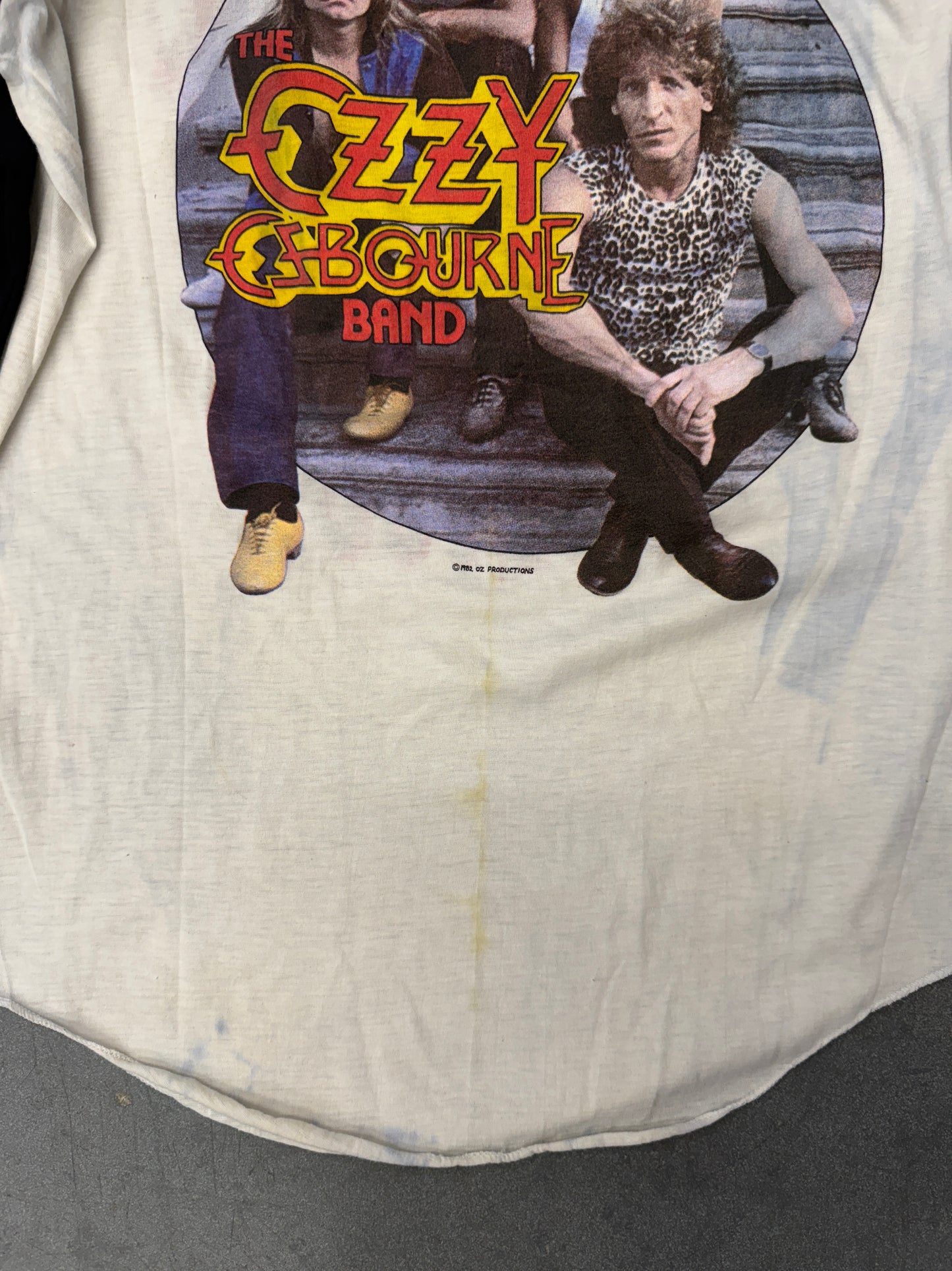 1982 THE OZZY OZBOURNE BAND TOUR RAGLAN TEE (THE KNITS TAG)