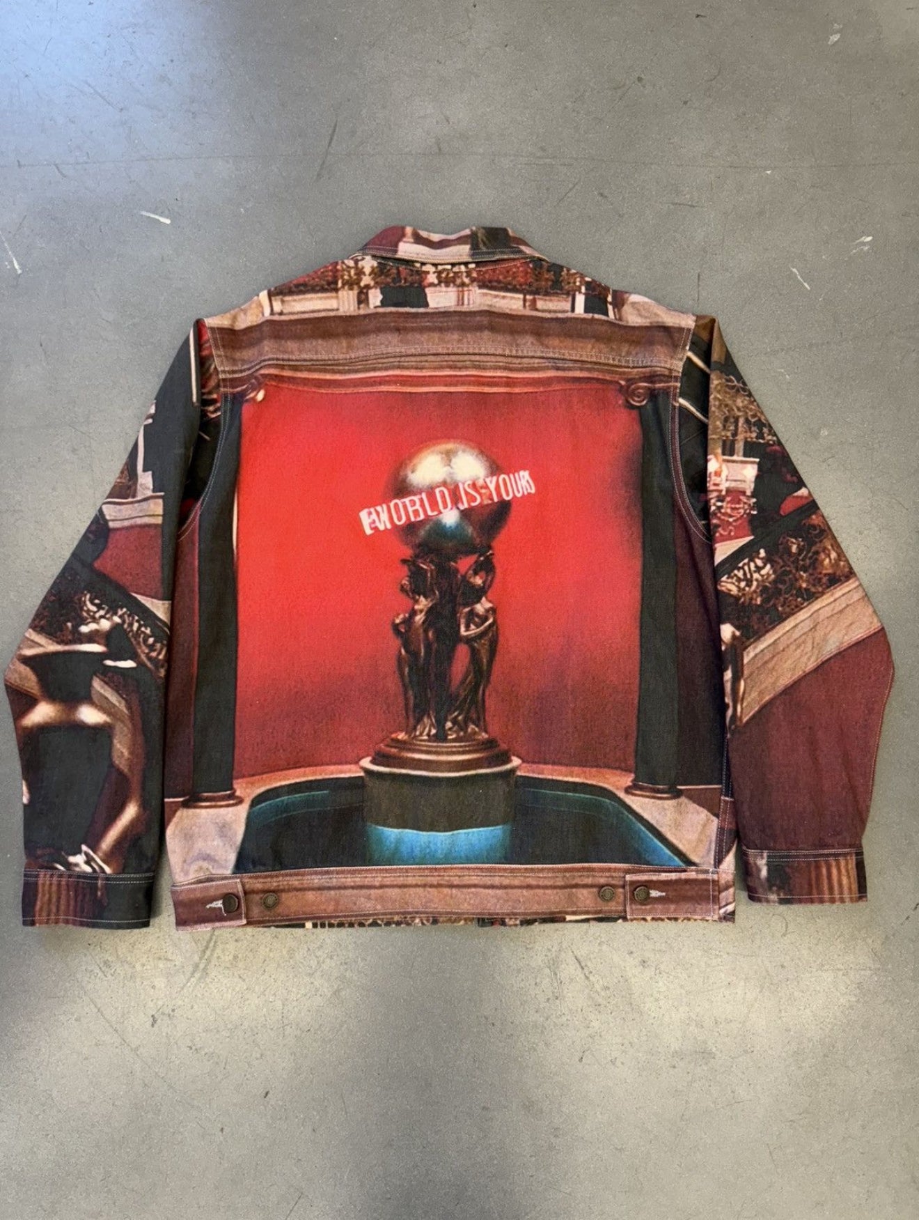 FW17 SUPREME SCARFACE THE WORLD IS YOURS DENIM JACKET