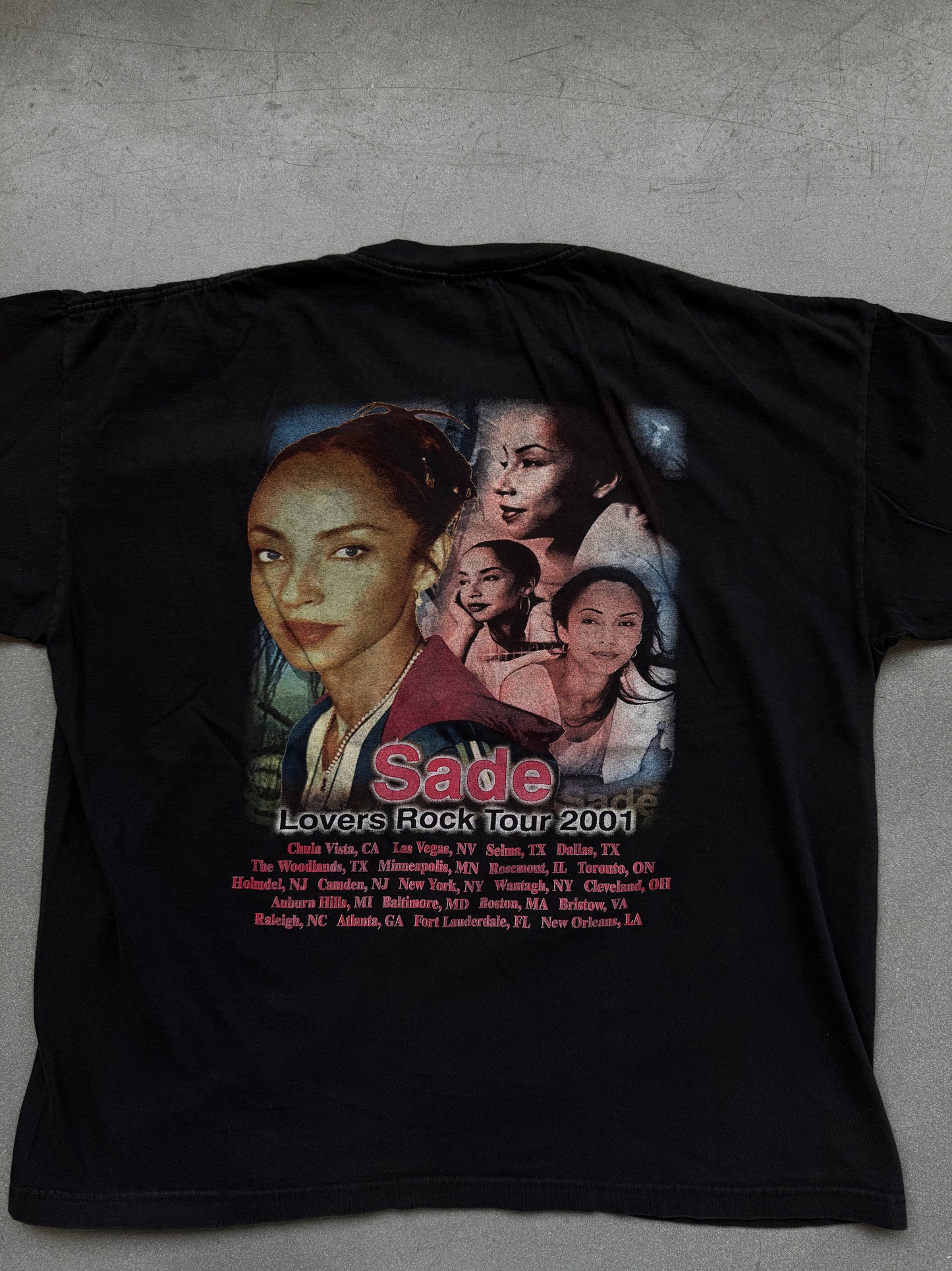 2001 SADE LOVERS ROCK TOUR BOOTLEG LOT TEE (TOUR CHAMP TAG)