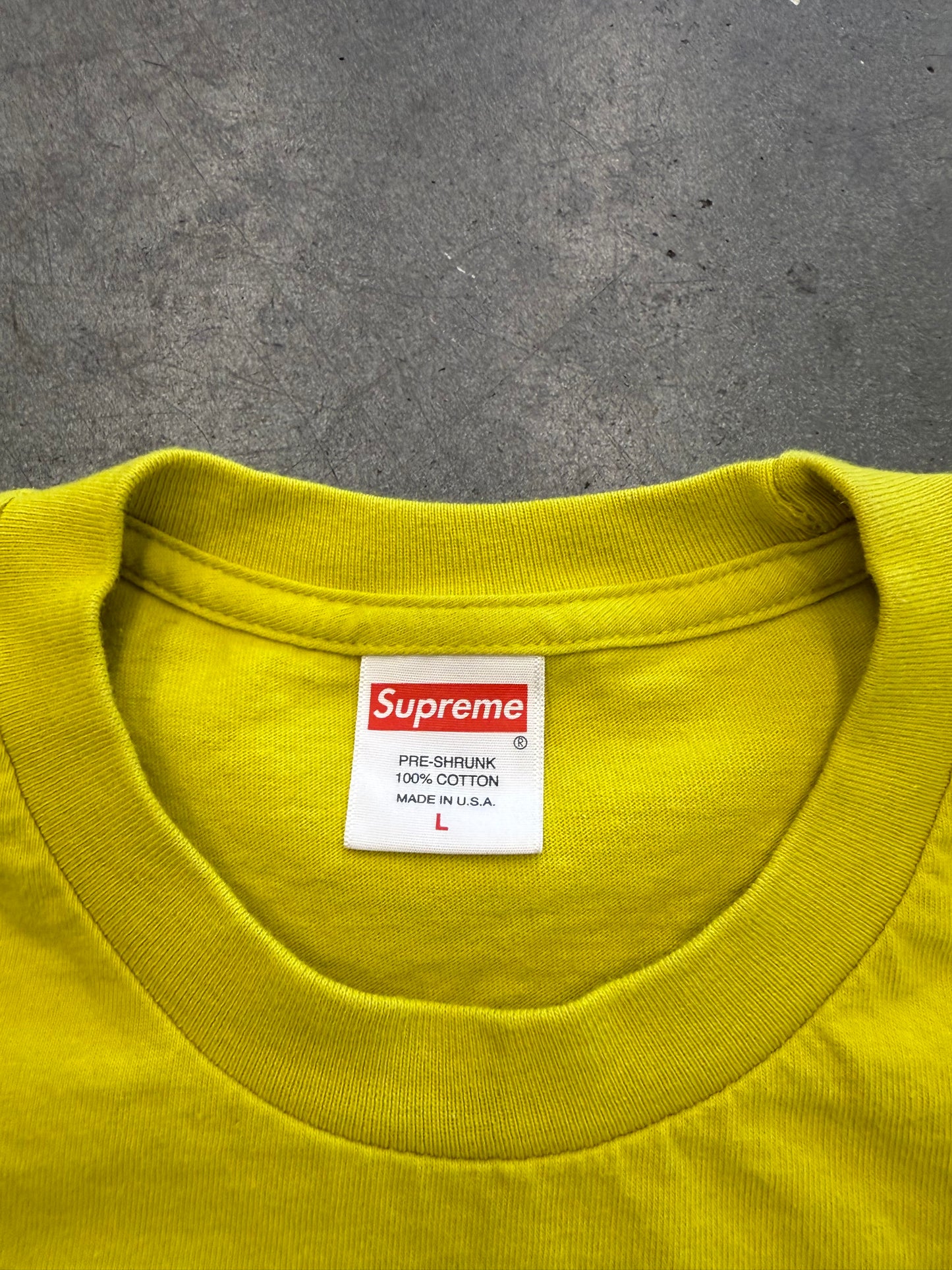 FW19 SUPREME NEW SHIT TEE - SULFUR YELLOW