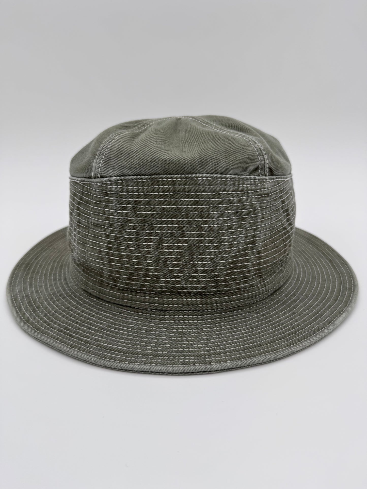 KAPITAL THE OLD MAN AND THE SEA CHINO BUCKET HAT OLIVE