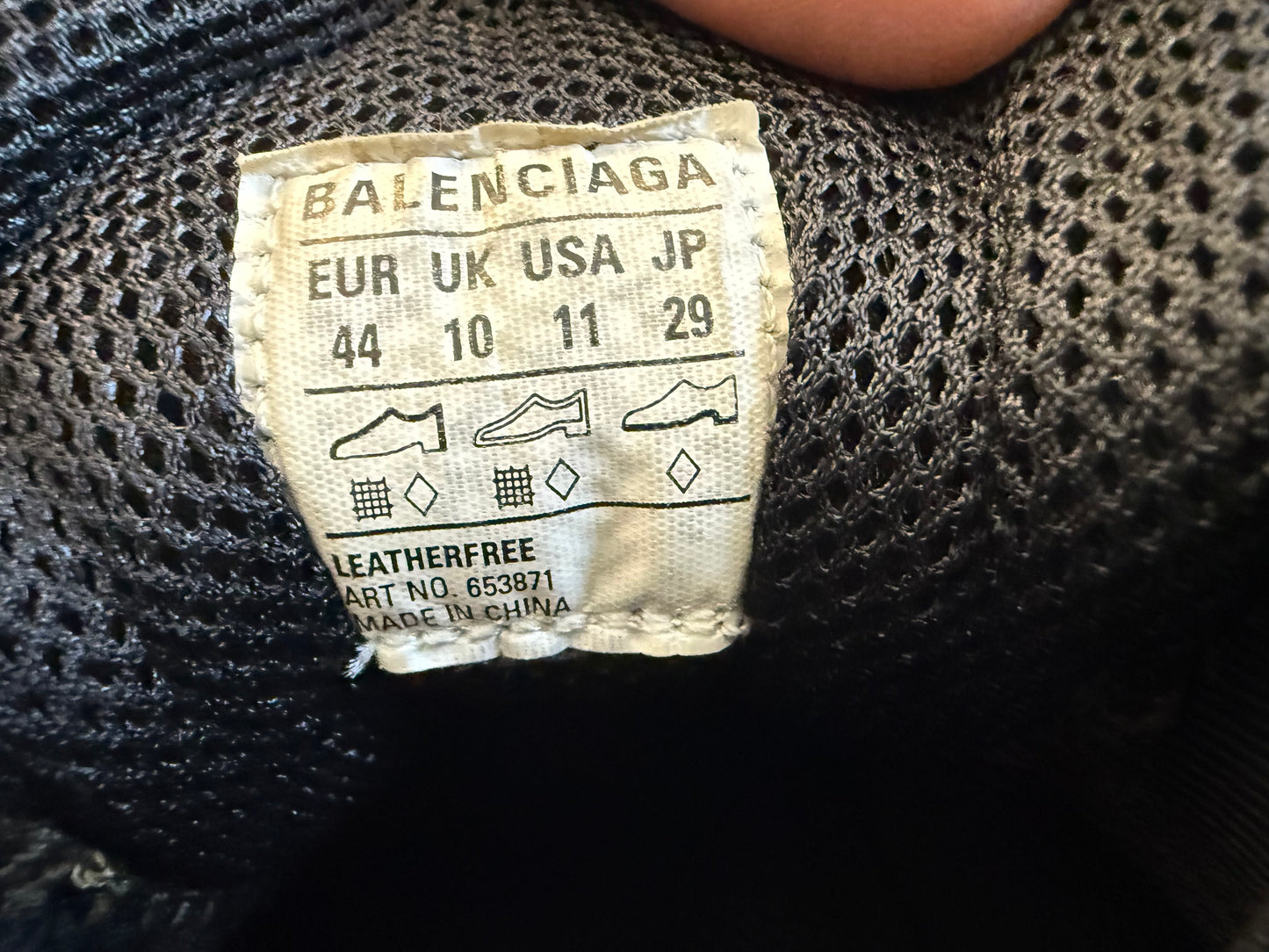 SIZE 44 BALENCIAGA X-PANDER TRACK RUNNER SHOE (PRE-OWNED NO BOX)