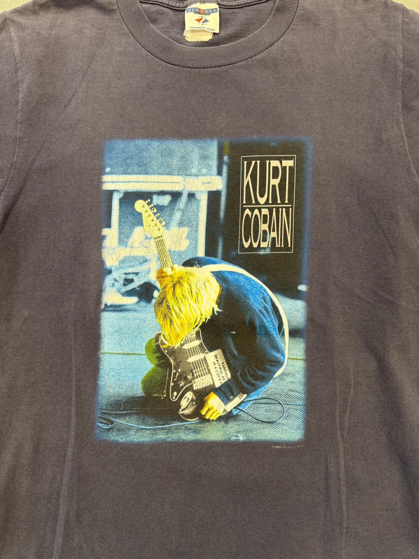 2000 KURT COBAIN THE END OF MUSIC TEE (JERZEES TAG)