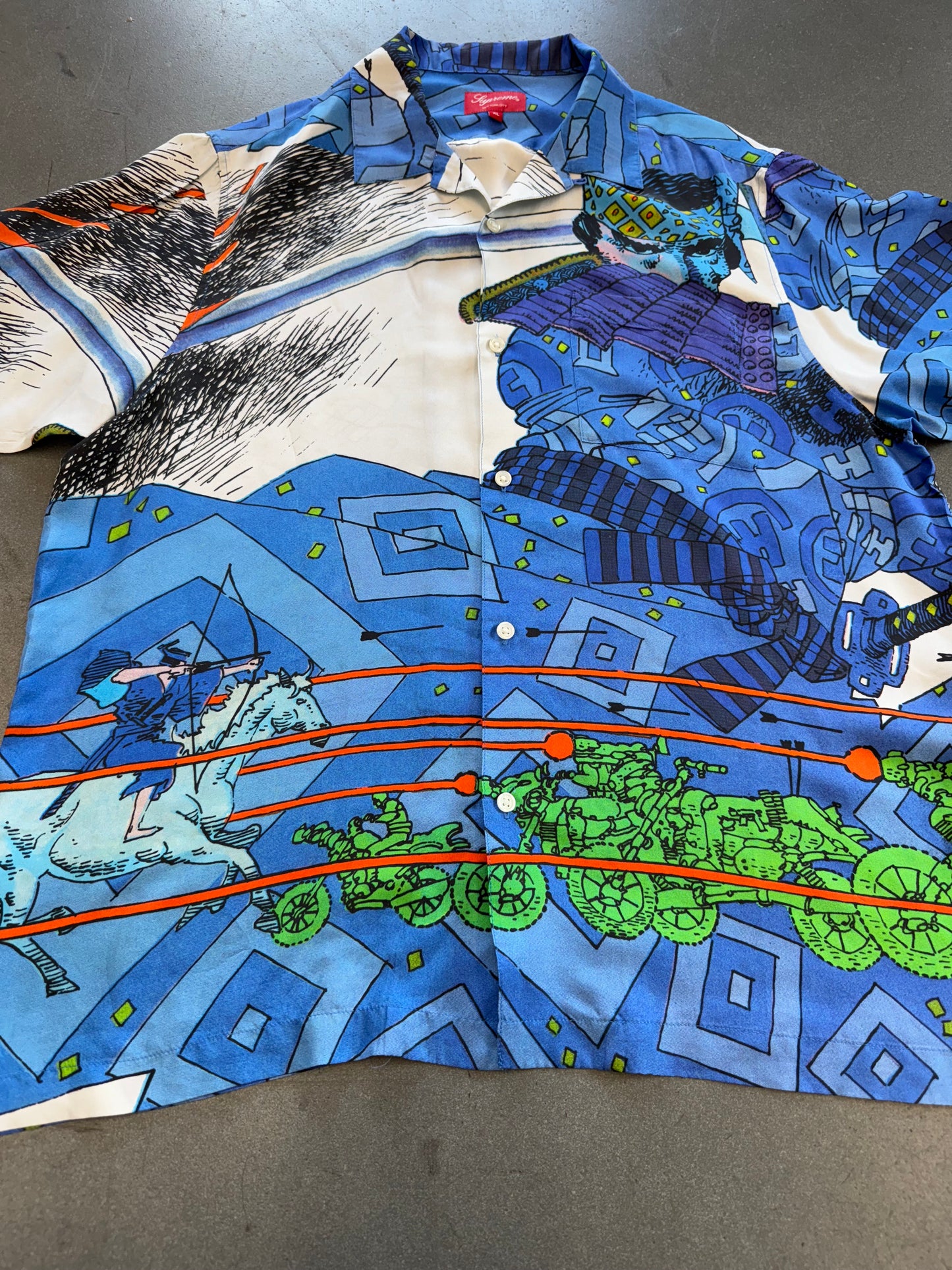 SS23 SUPREME RONIN SILK S/S SHIRT - BLUE