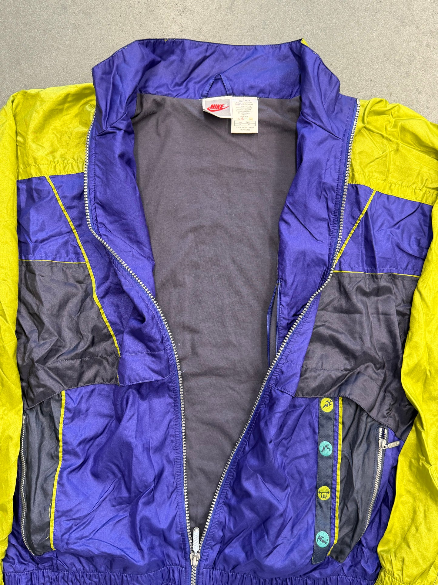 90S NIKE THERE IS NO FINISH LINE COLORBLOCK ZIP-UP WINDBREAKER