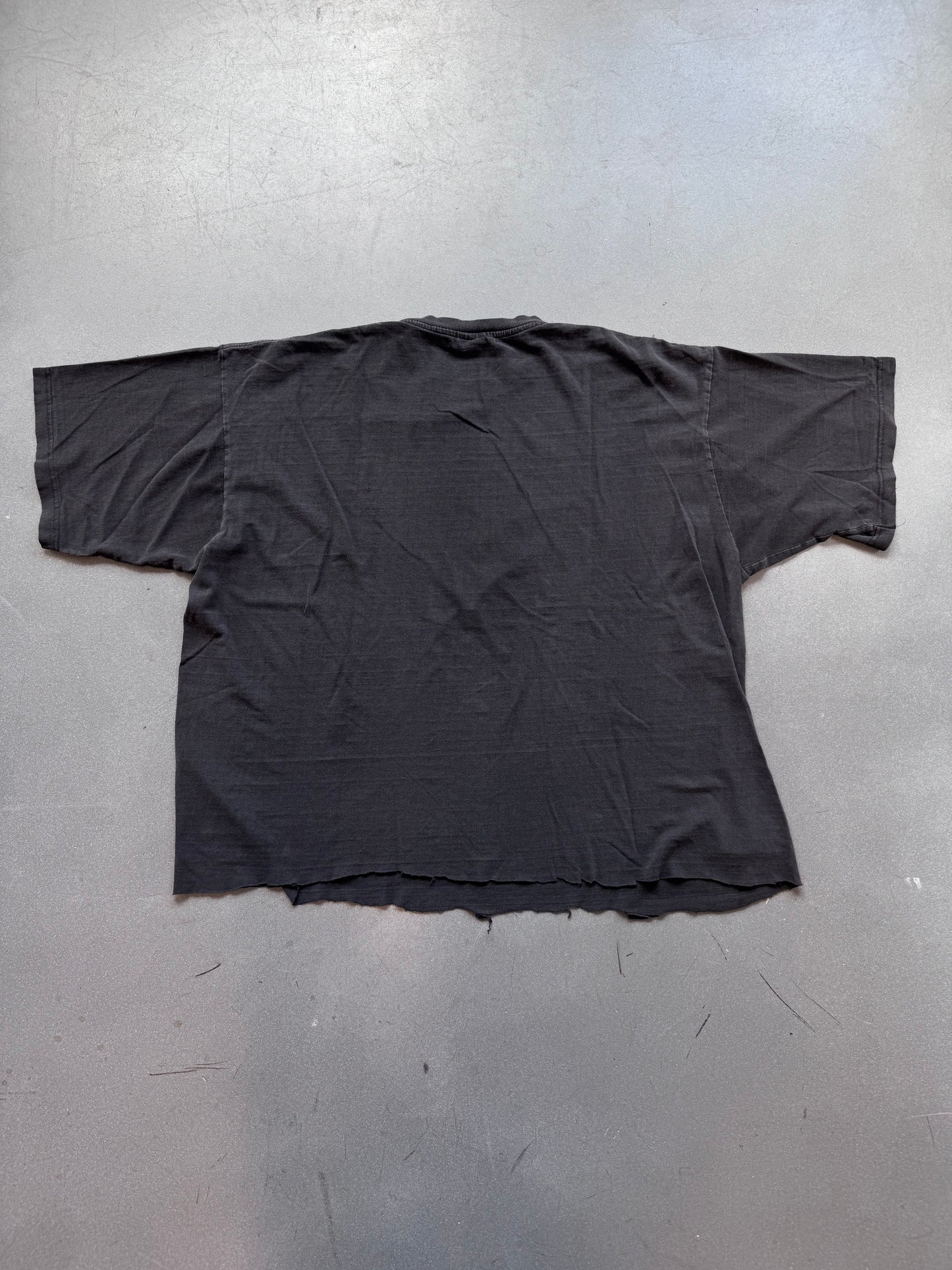 1996 2PAC '1971-1996' FADED DISTRESSED AND CROPPED MEMORIAL TEE (SILVER EDITION TAG)