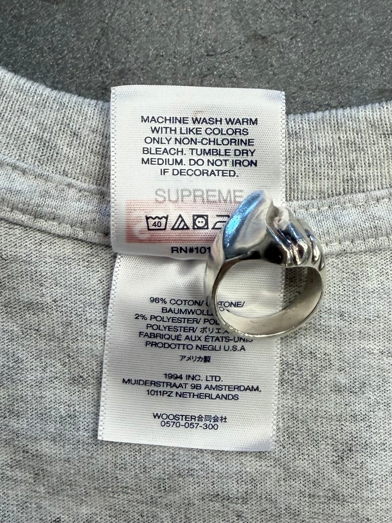 SS23 SUPREME TRASH TEE - ASH GREY