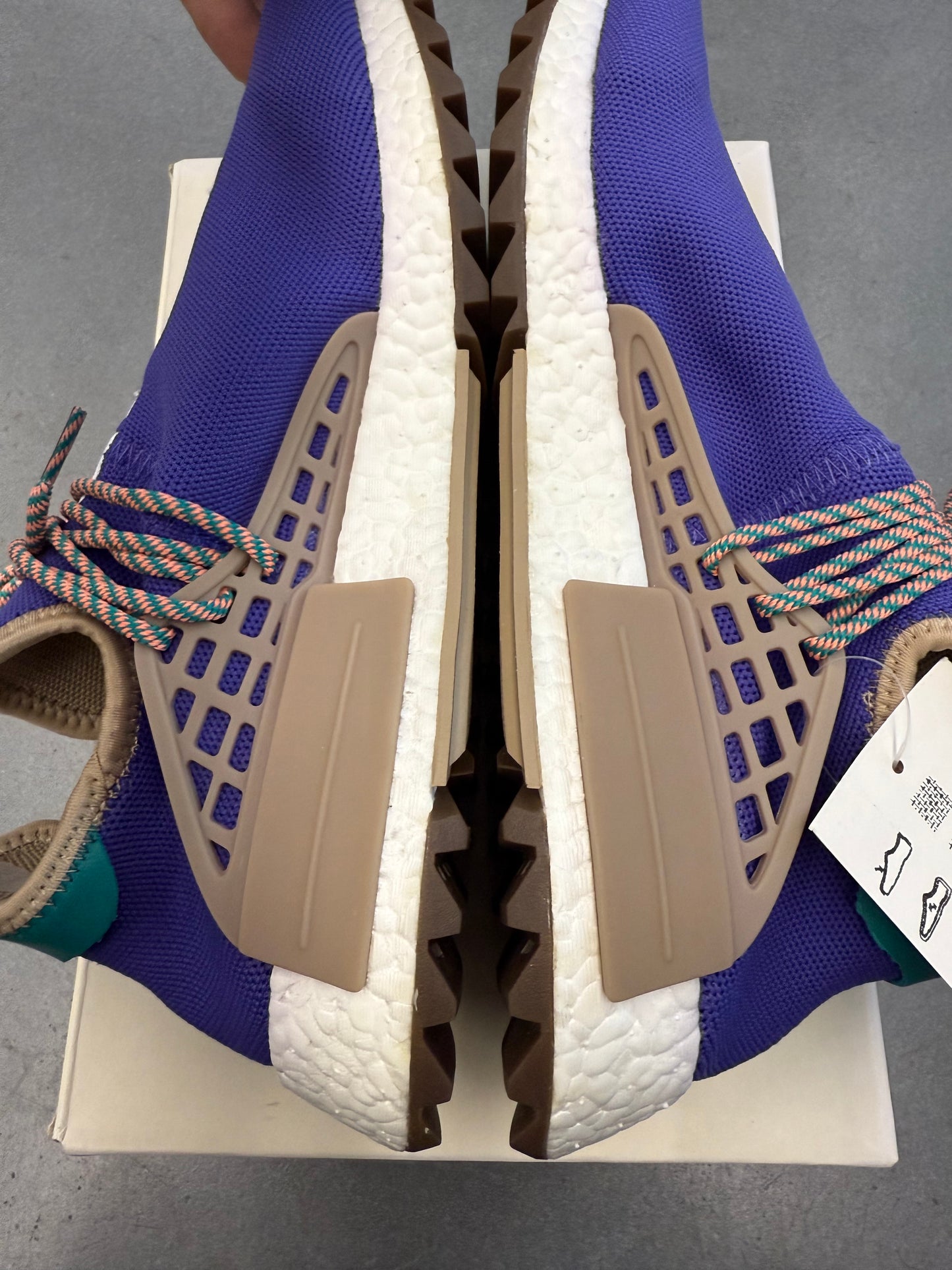 SIZE 11 ADIDAS NMD HUMAN RACE PHARRELL RESPIRA PURPLE (F&F) (BRAND NEW WITH BOX)