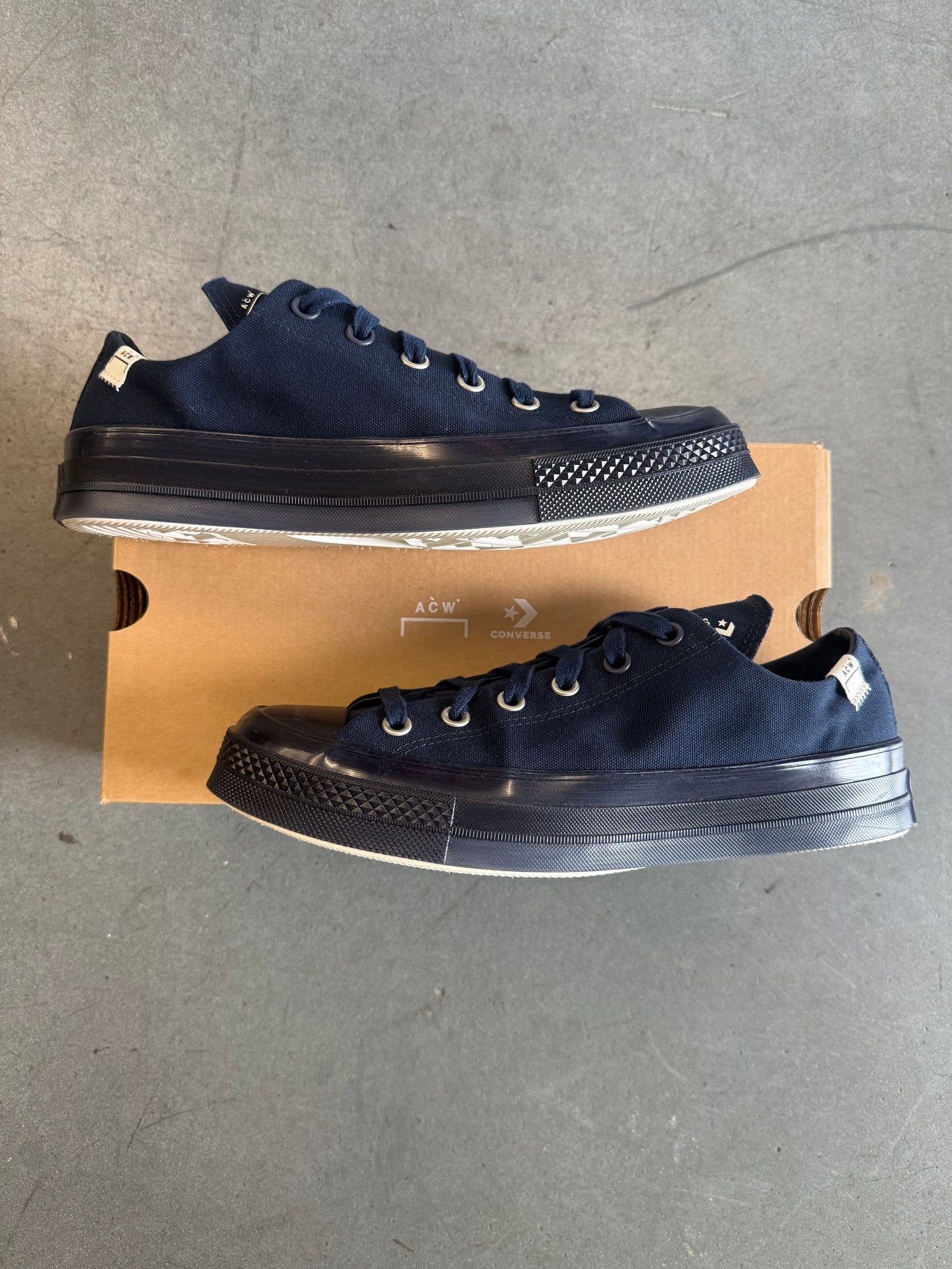 2023 SIZE 8 CONVERSE CHUCK TAYLOR ALL STAR 70 OX A-COLD-WALL NAVY (WITH BOX)