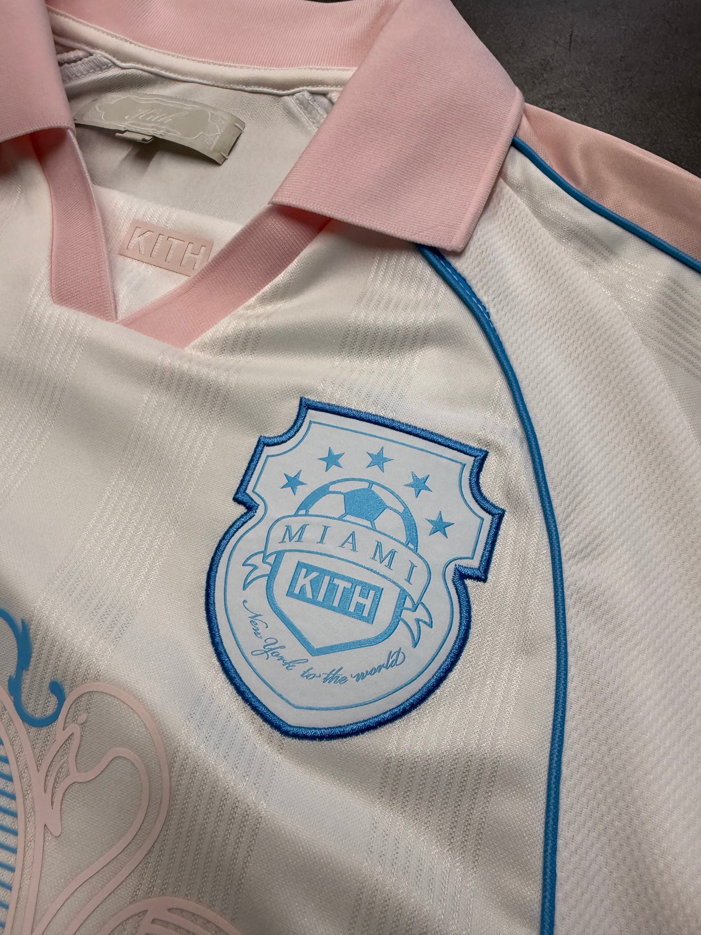 KITH MIAMI SOCCER JERSEY WHITE PINK