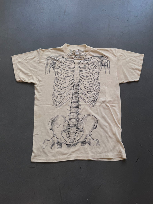 1978 HUMAN ANATOMY SKELETON LABELED TEE (WHITE TAG)