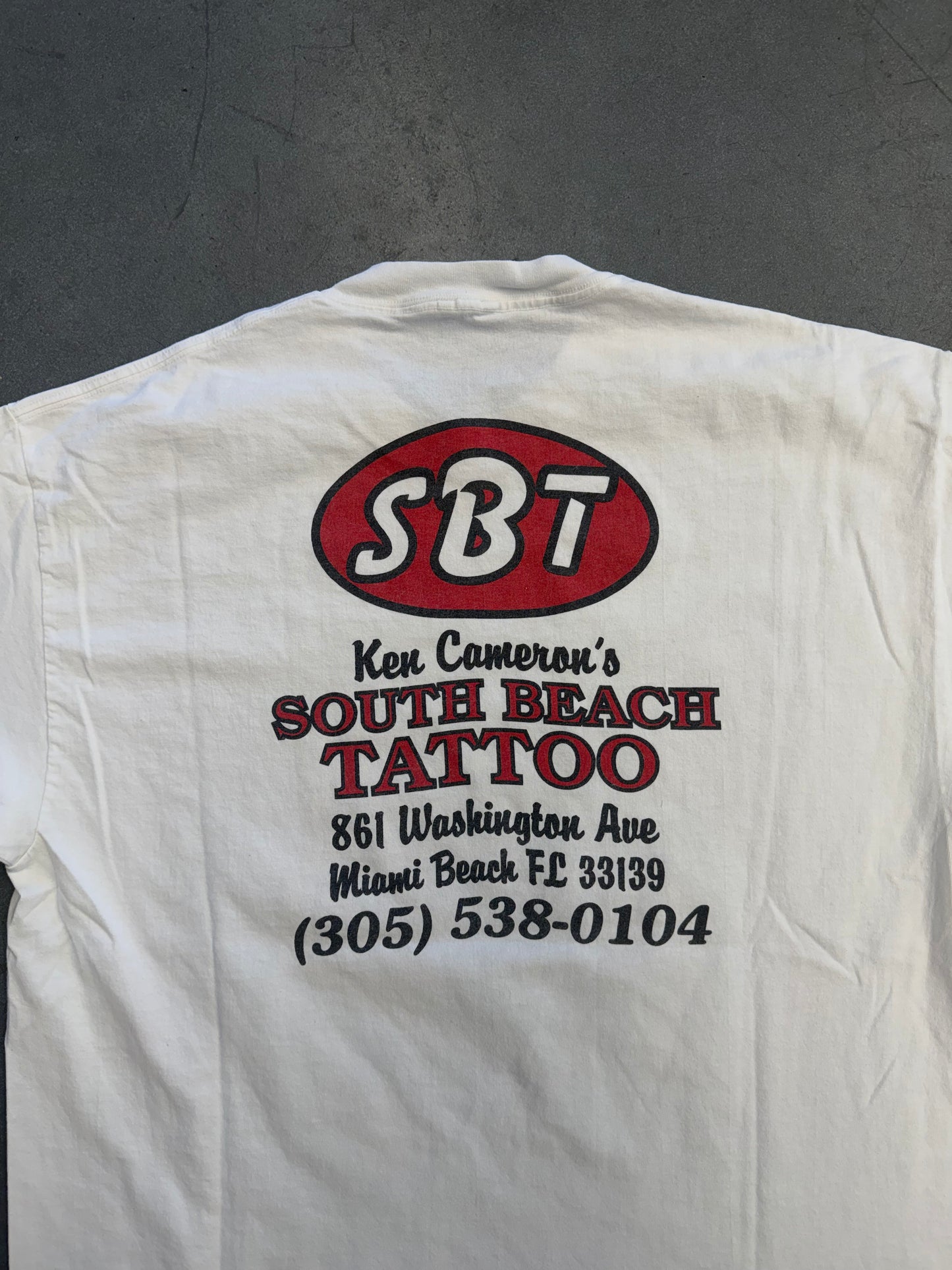 1993 KEN CAMERON SOUTH BEACH TATTOO TEE (PULLED TAG)