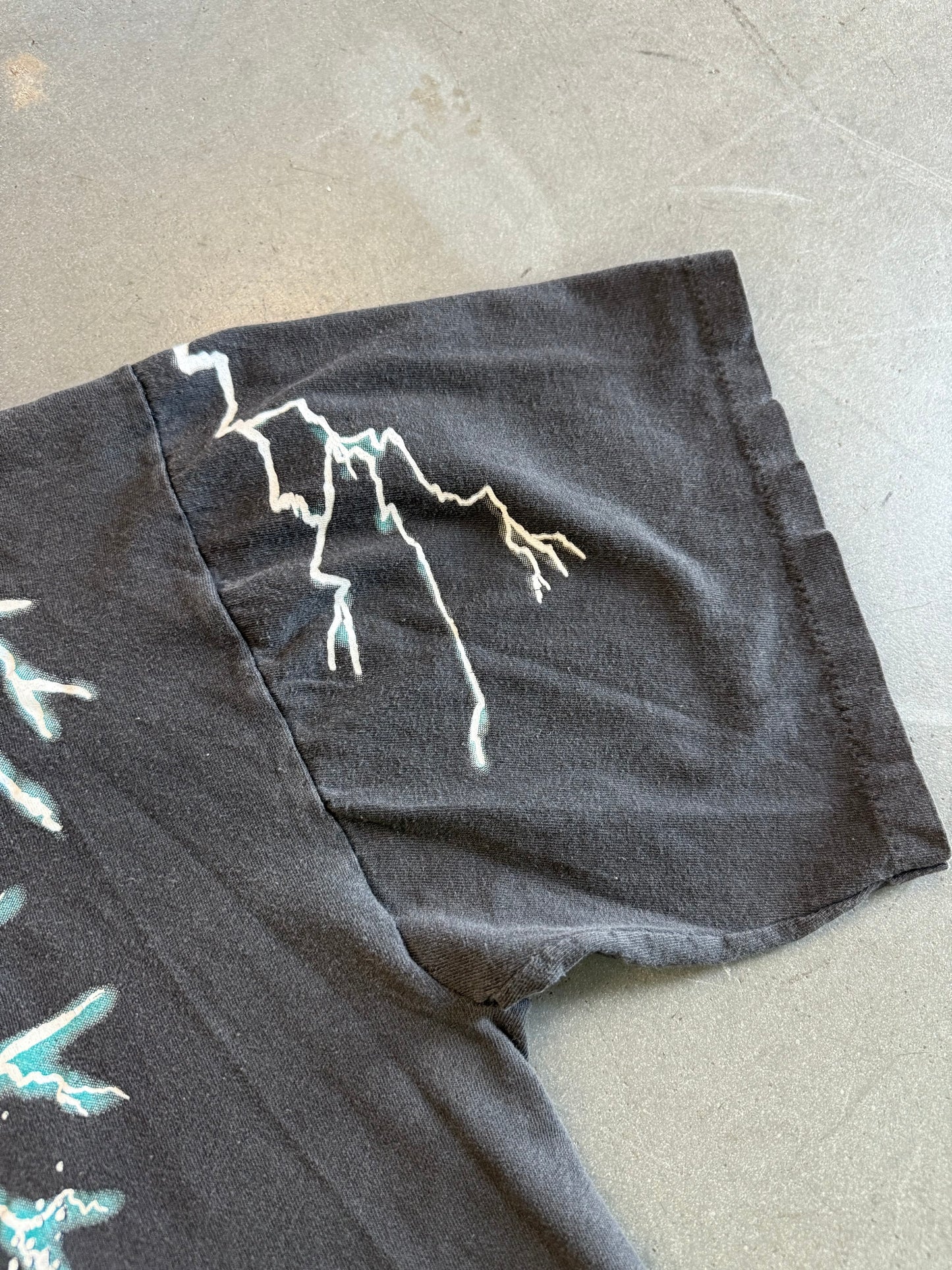 1993 MIAMI DOLPHINS SALEM LIGHTNING AMERICAN THUNDER TEE (SALEM SPORTSWEAR TAG)