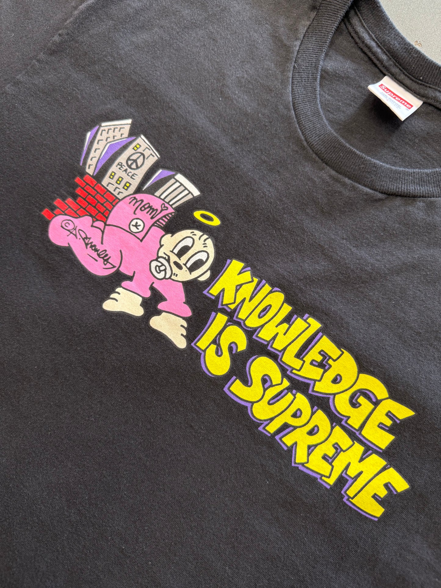 SS22 SUPREME KNOWLEDGE TEE BLACK LARGE