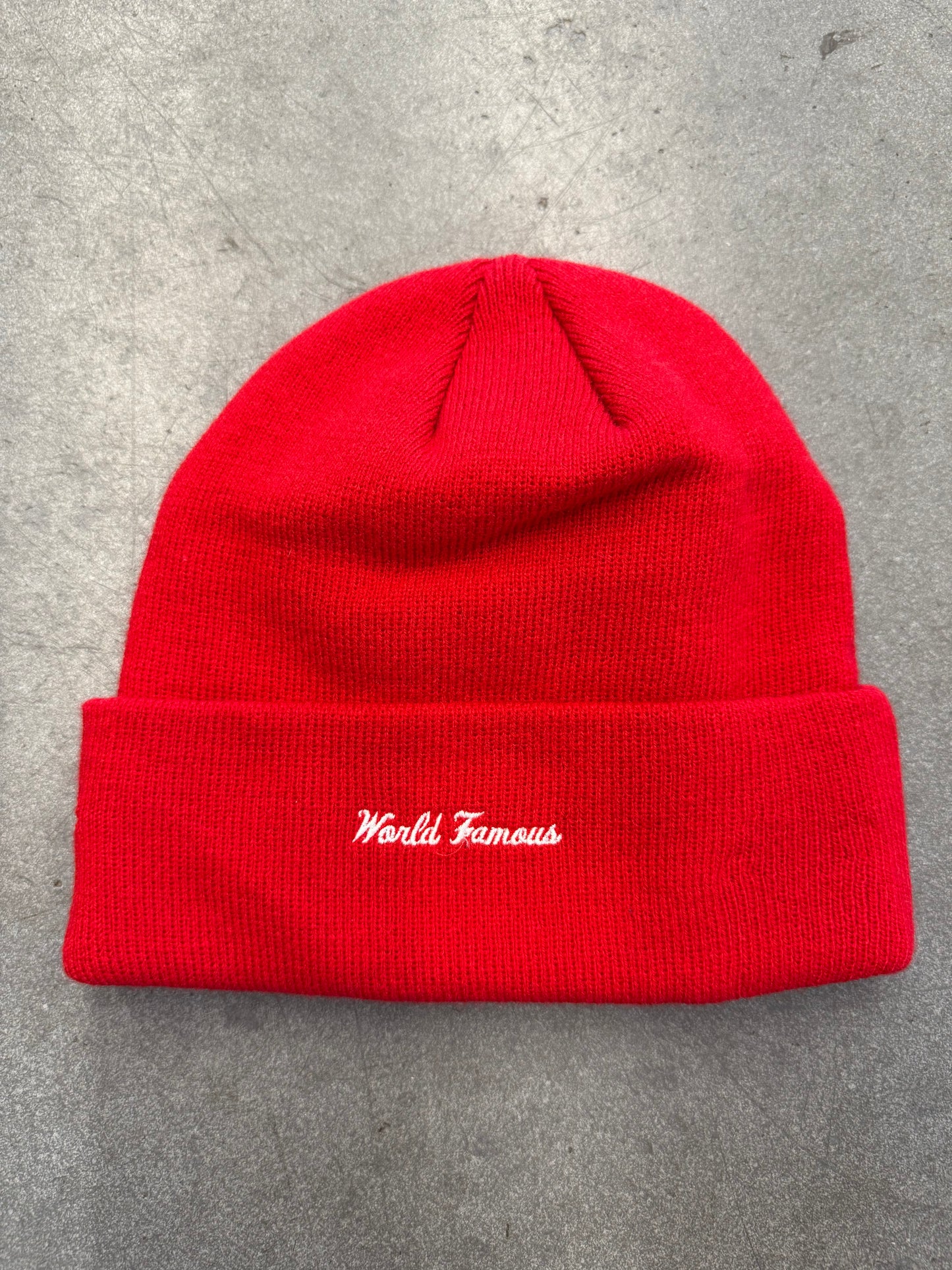 FW23 SUPREME NEW ERA BOX LOGO BEANIE - RED
