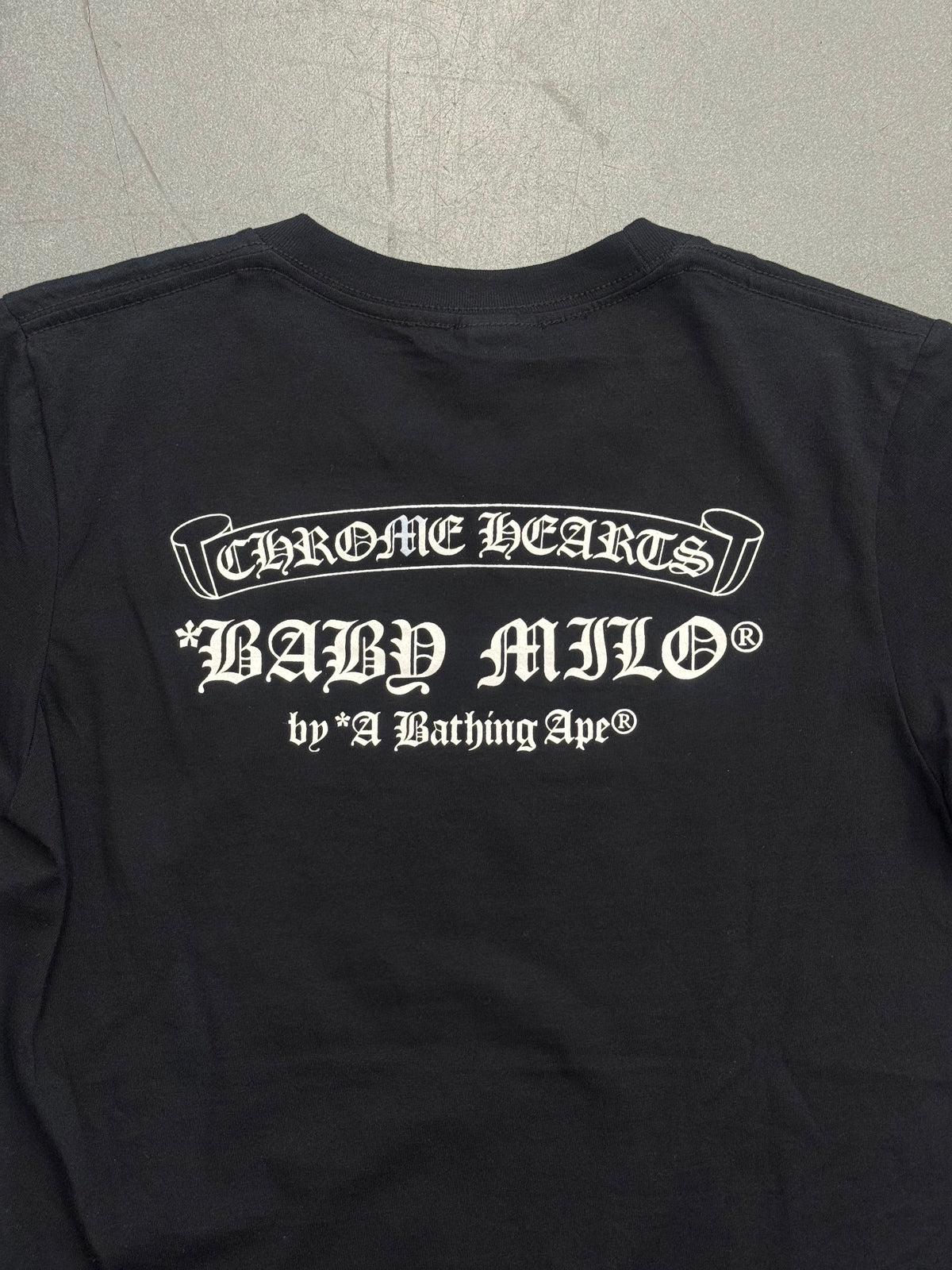 CHROME HEARTS X BAPE BABY MILO SCROLL TEE