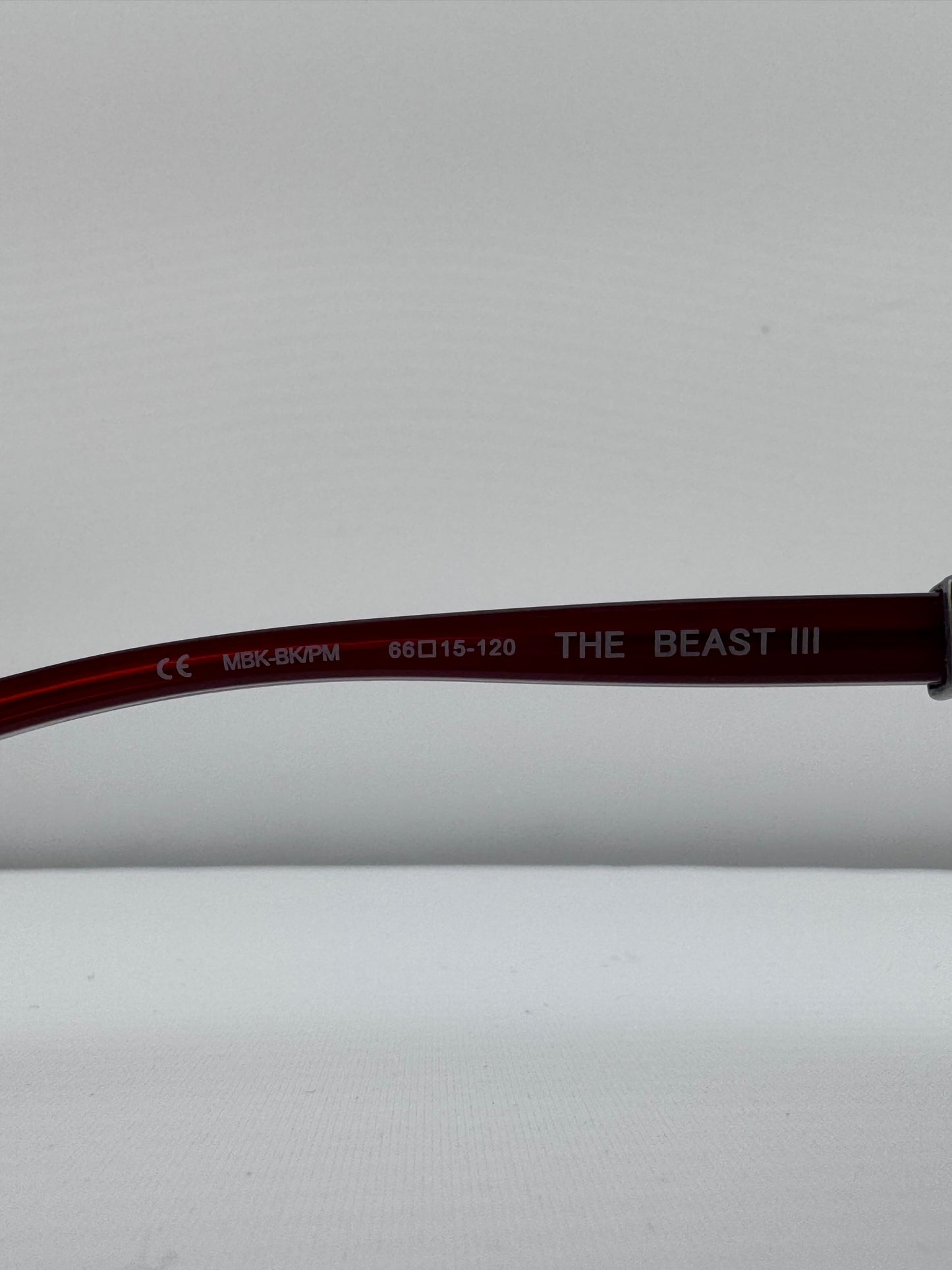 VINTAGE CHROME HEARTS 'THE BEAST III' BLACK RED (PRE-OWNED WITH CASE)