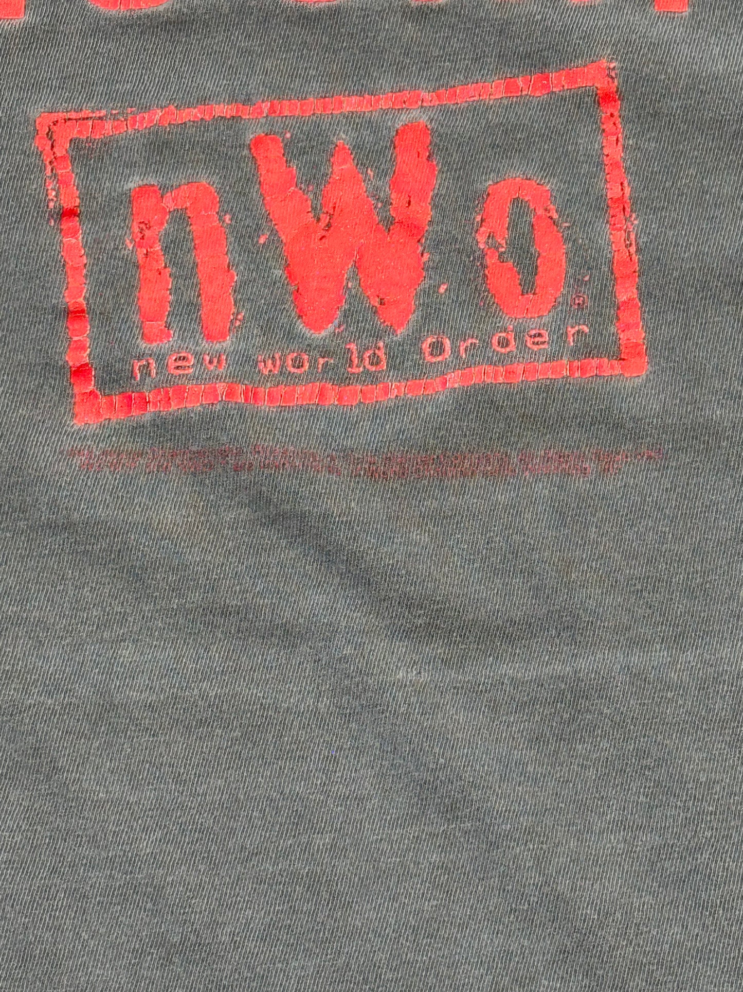 1998 NWO NEW WORLD ORDER FADED TEE (ALL AMERICAN WEAR TAG)