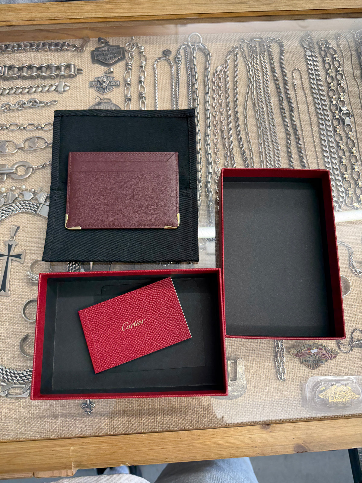 CARTIER MUST CARD HOLDER - BURGUNDY