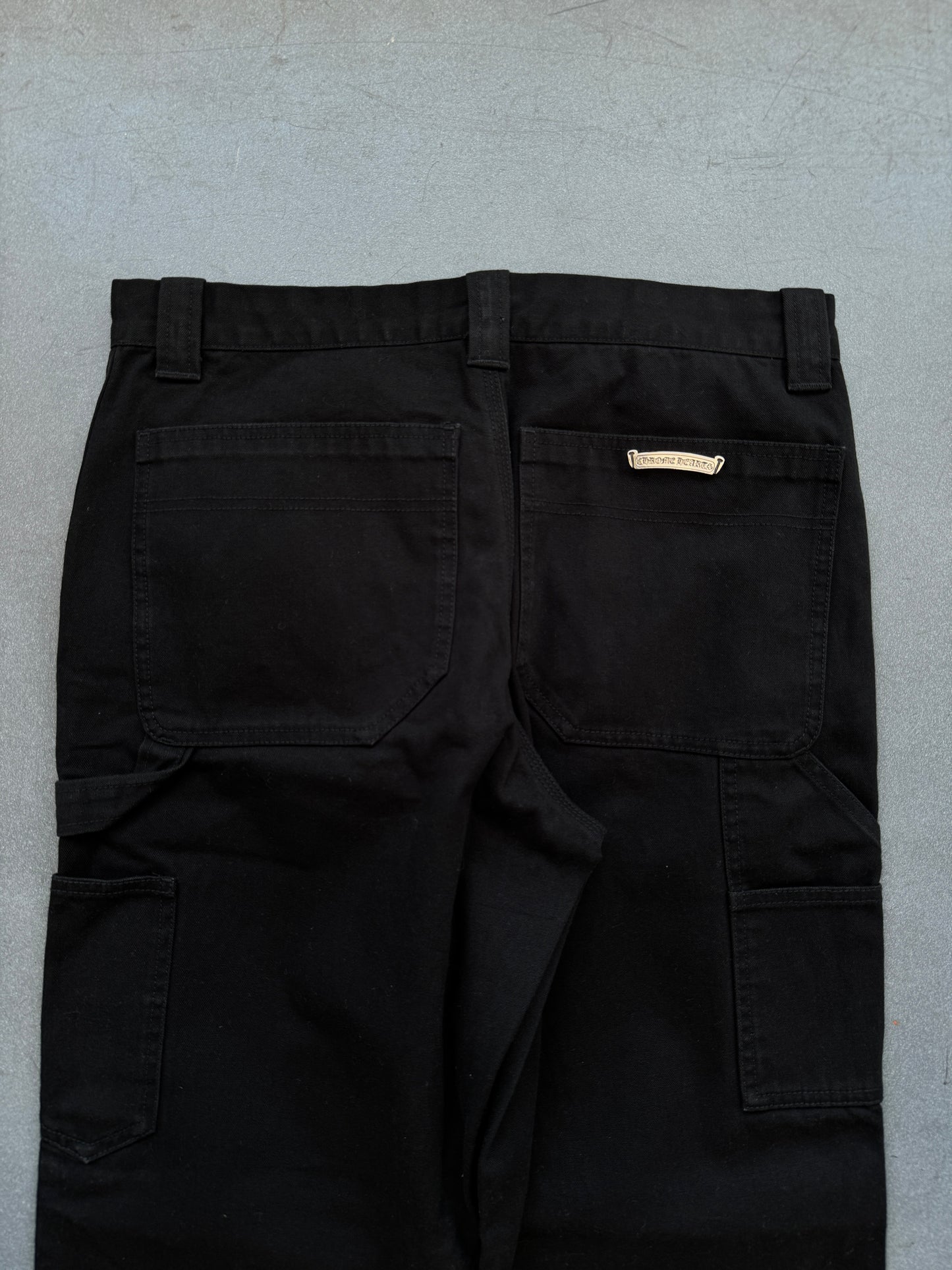 CHROME HEARTS CARPENTER DOUBLE KNEE HEAVYWEIGHT CANVAS PANTS (34) (NEW)