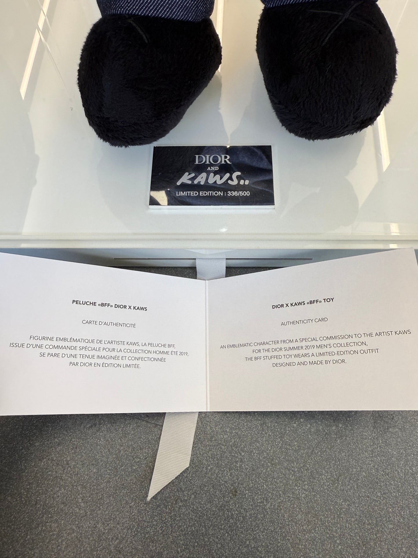 2019 KAWS BFF DIOR PLUSH SET OF 2 PINK #439 & BLACK #336