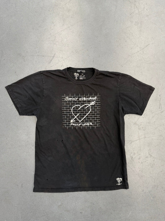 VINTAGE STUSSY JOHNNY OSBOURNE FALLY LOVER DISTRESSED TEE