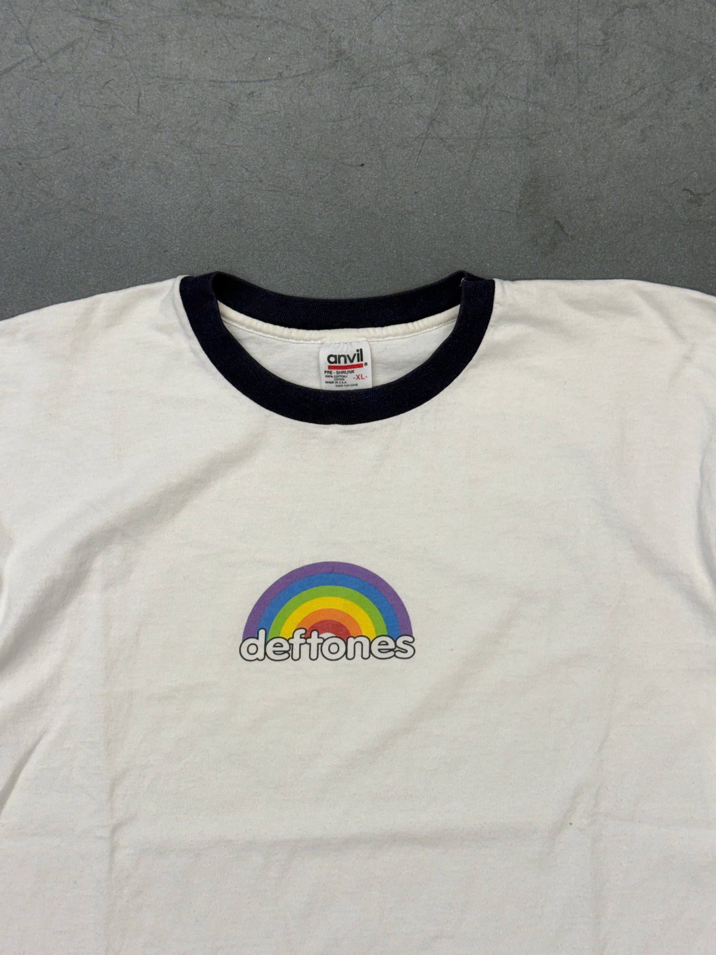 90'S DEFTONES RAINBOW RINGER TEE (ANVIL TAG)