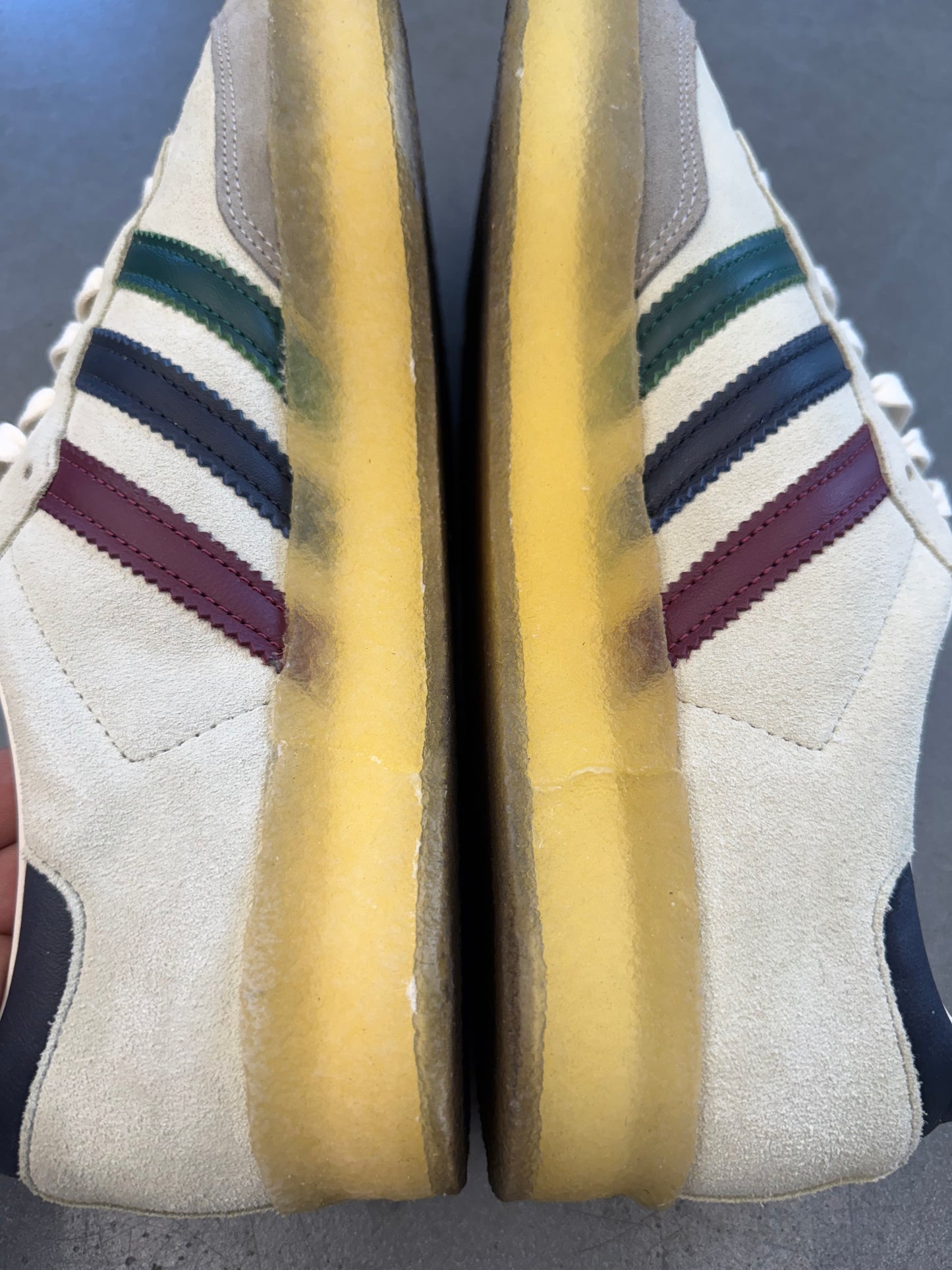 2023 SIZE 11 ADIDAS CLARKS 8TH STREET SAMBA BY RONNIE FIEG KITHMAS WHITE MULTI (PRE-OWNED NO BOX)