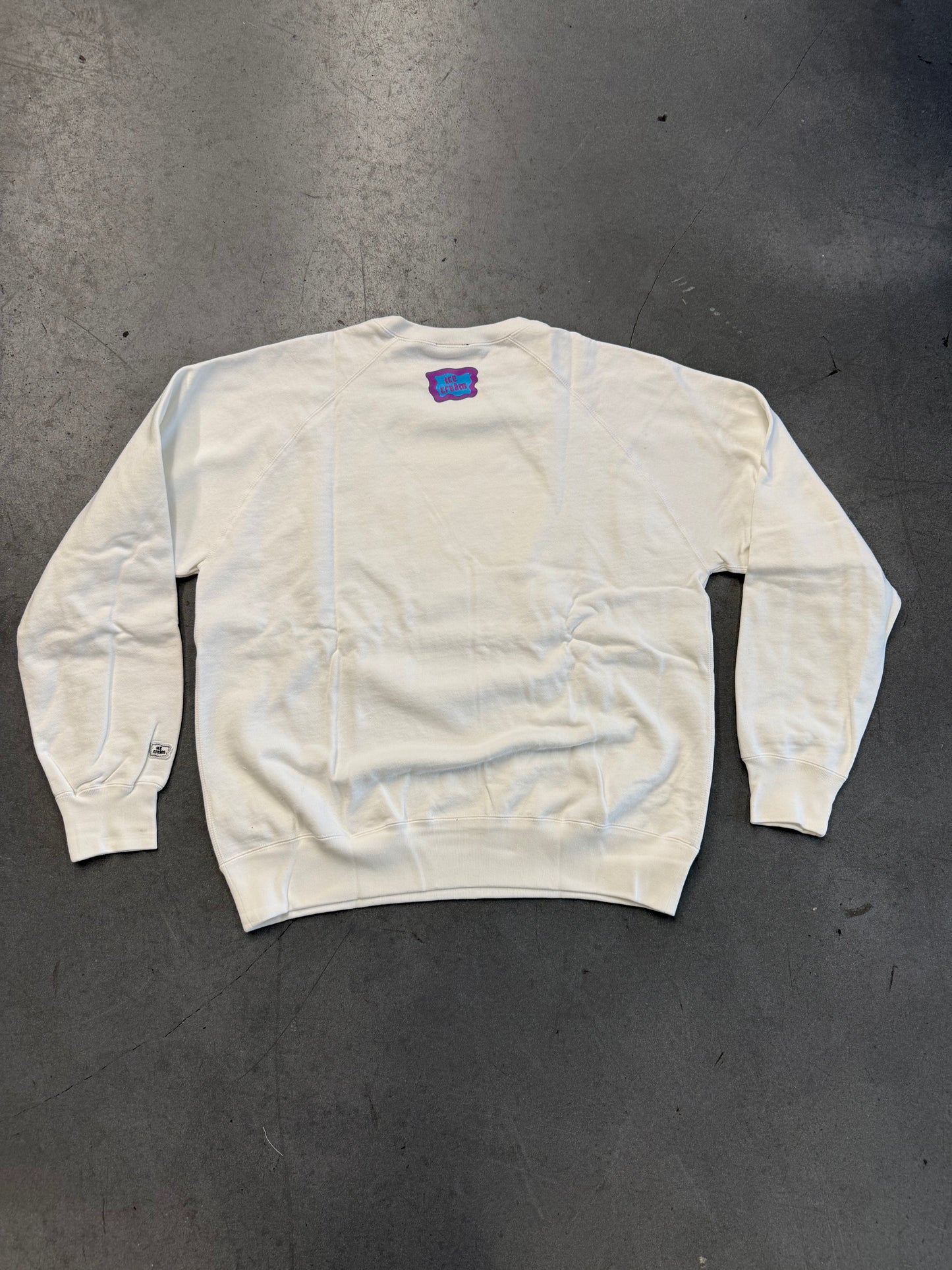 SEASON 4 BILLIONAIRE BOYS CLUB BBC ICE CREAM CREWNECK SWEATER - WHITE (L) (NEW WITH TAG & BAG)