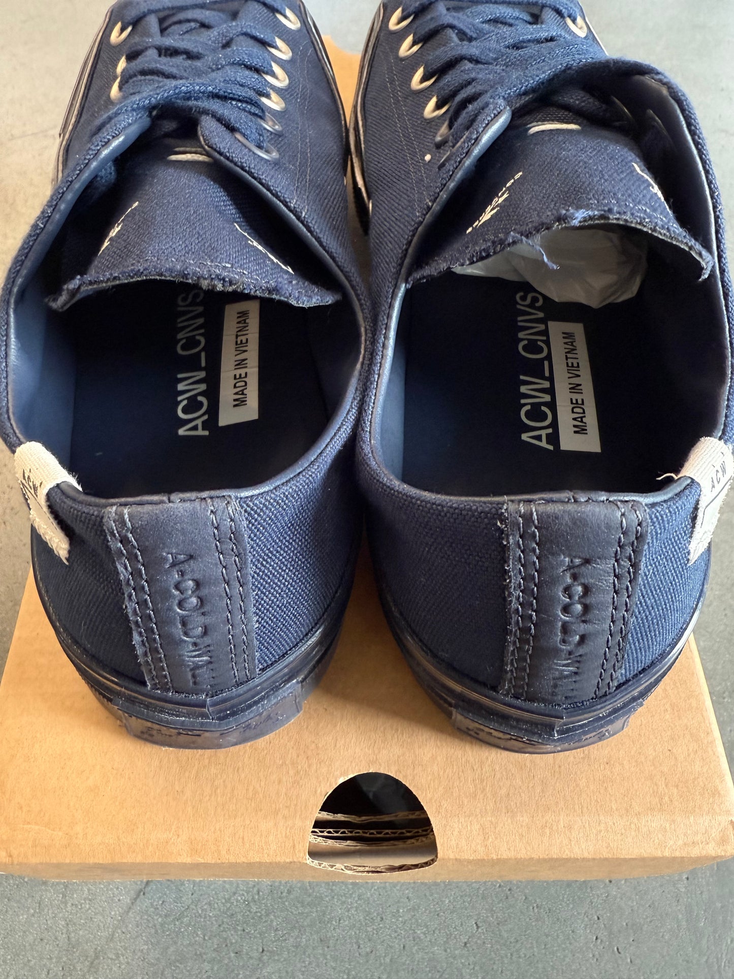 2023 SIZE 8 CONVERSE CHUCK TAYLOR ALL STAR 70 OX A-COLD-WALL NAVY (WITH BOX)