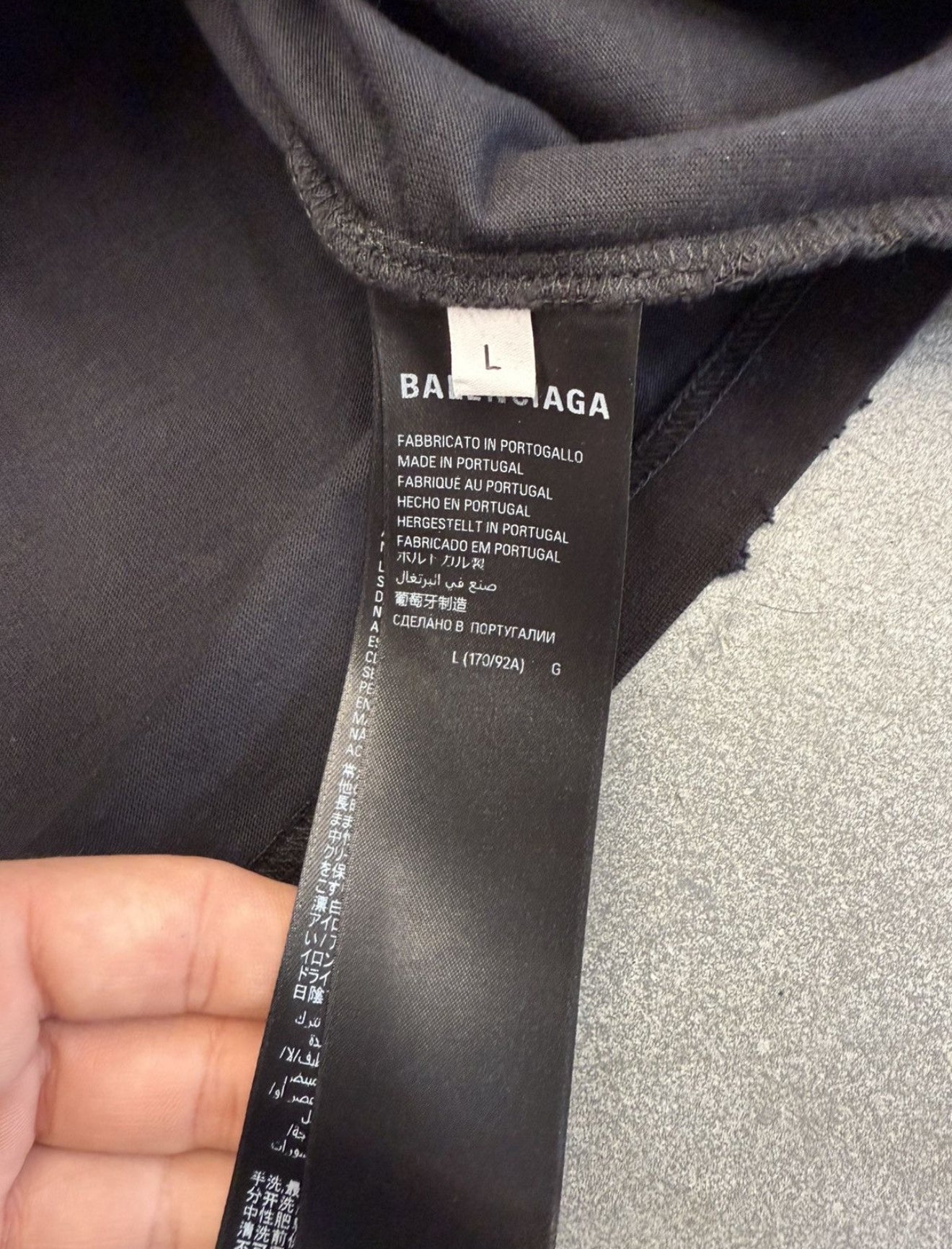 BALENCIAGA TO MY LOVE TEE BLACK LARGE NWT