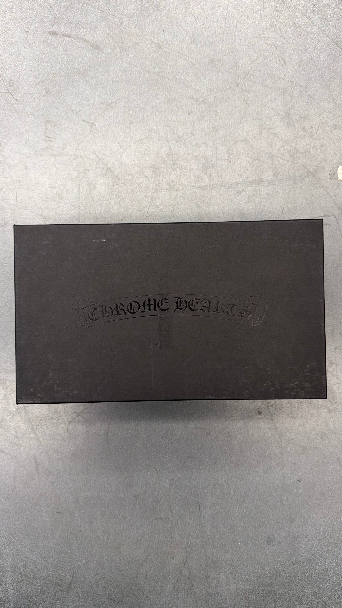 CHROME HEARTS DAGGER SLIP ON WHITE LEATHER SHOES