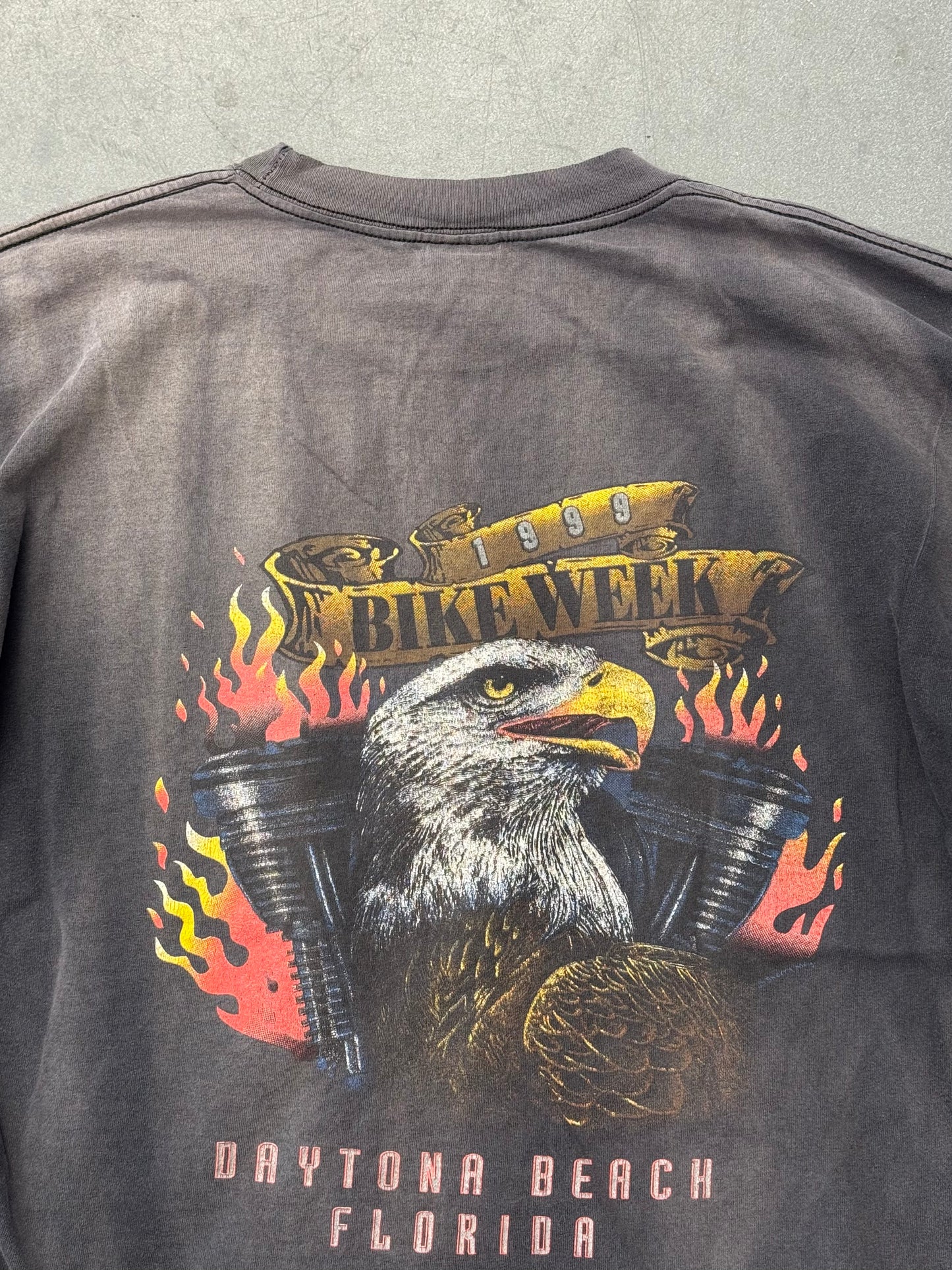1999 FLAMING EAGLE DAYTONA, BEACH BIKE WEEK TEE (MURINA TAG)