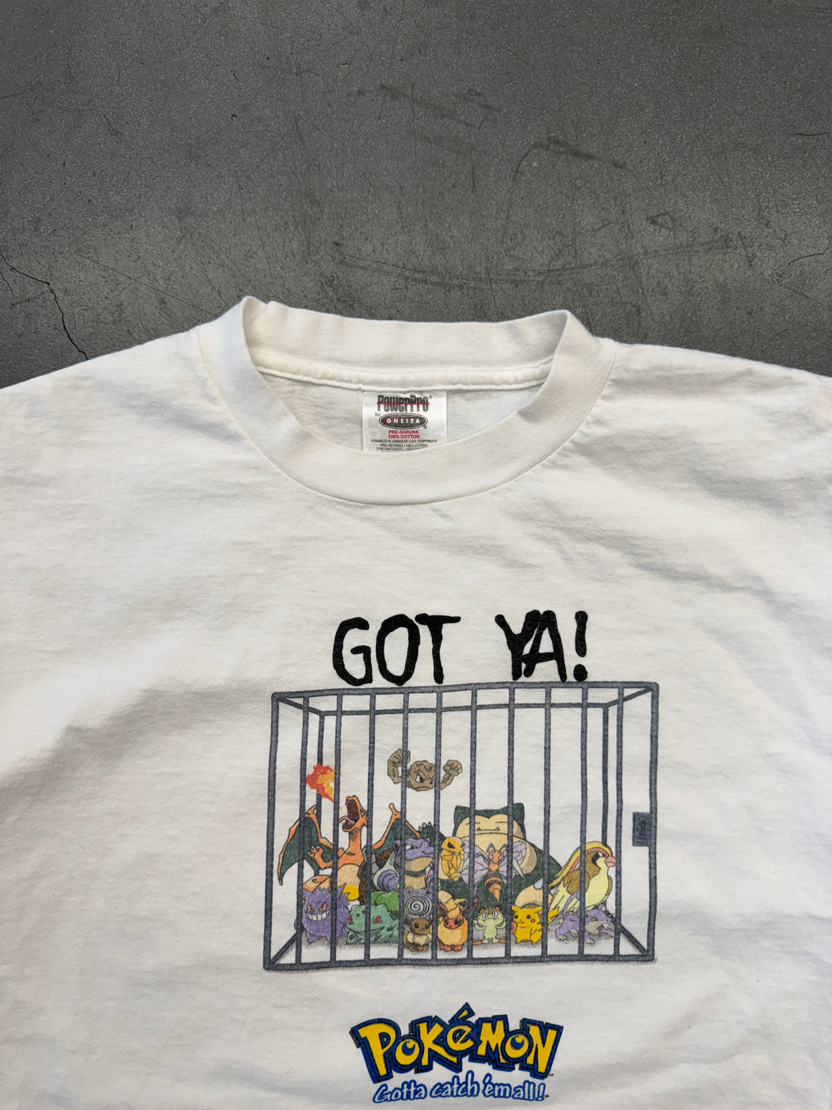 1999 POKEMON GOT YA! CAGE TEE (POWERPRO ONEITA TAG)